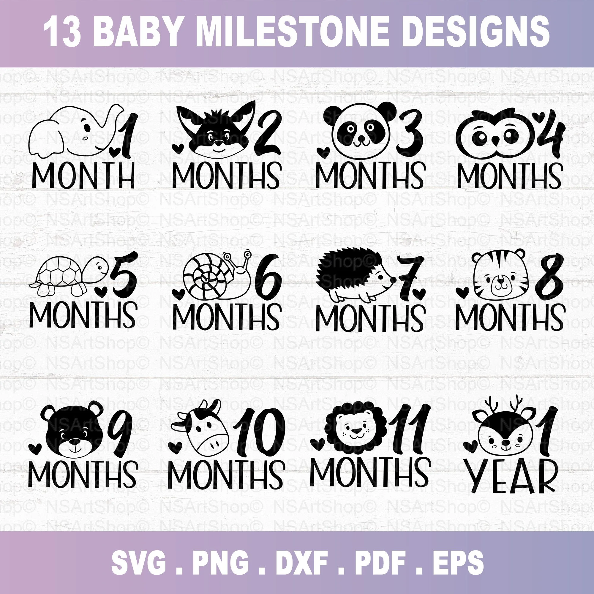 Baby Milestone SVG Bundle