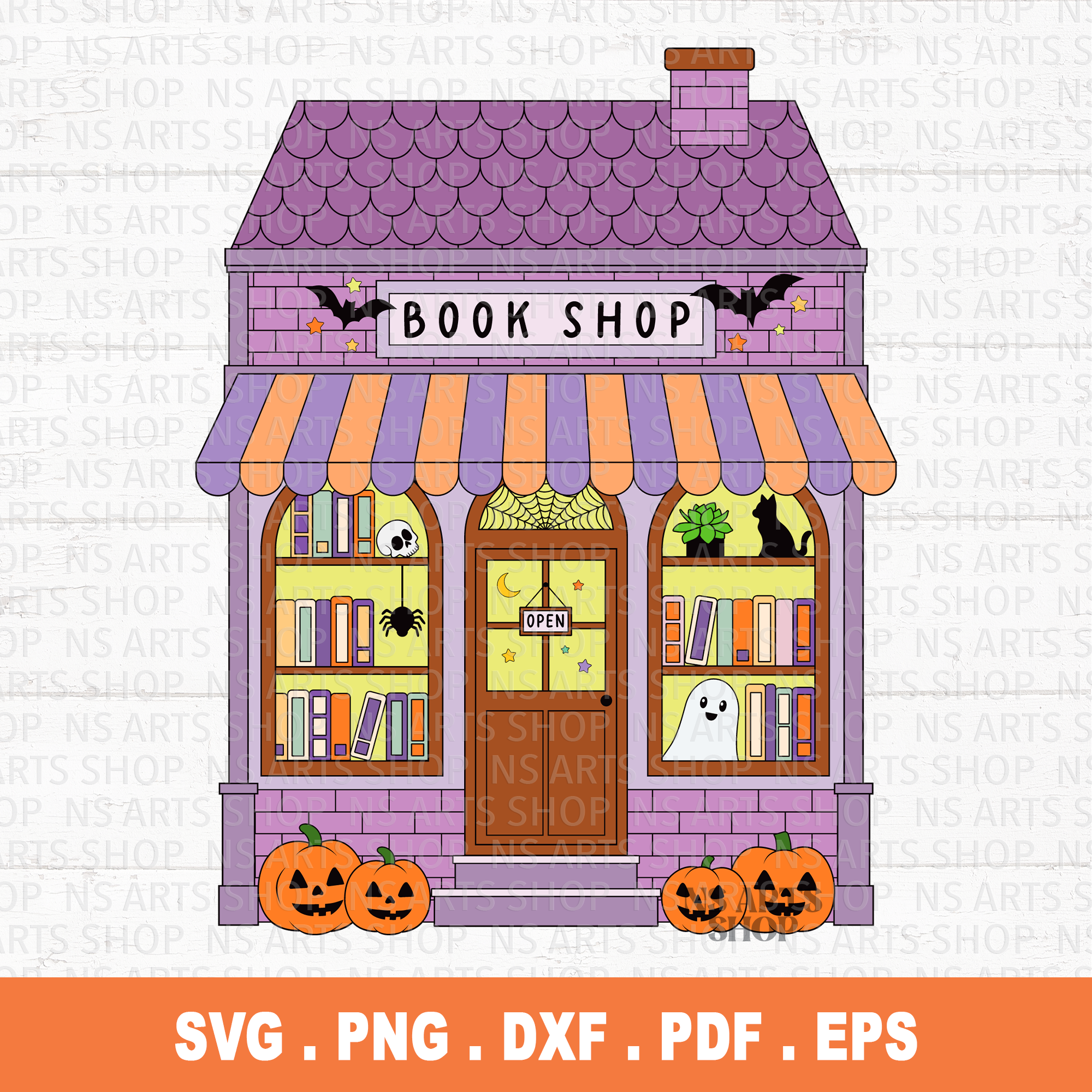 Haunted Bookstore SVG / PNG