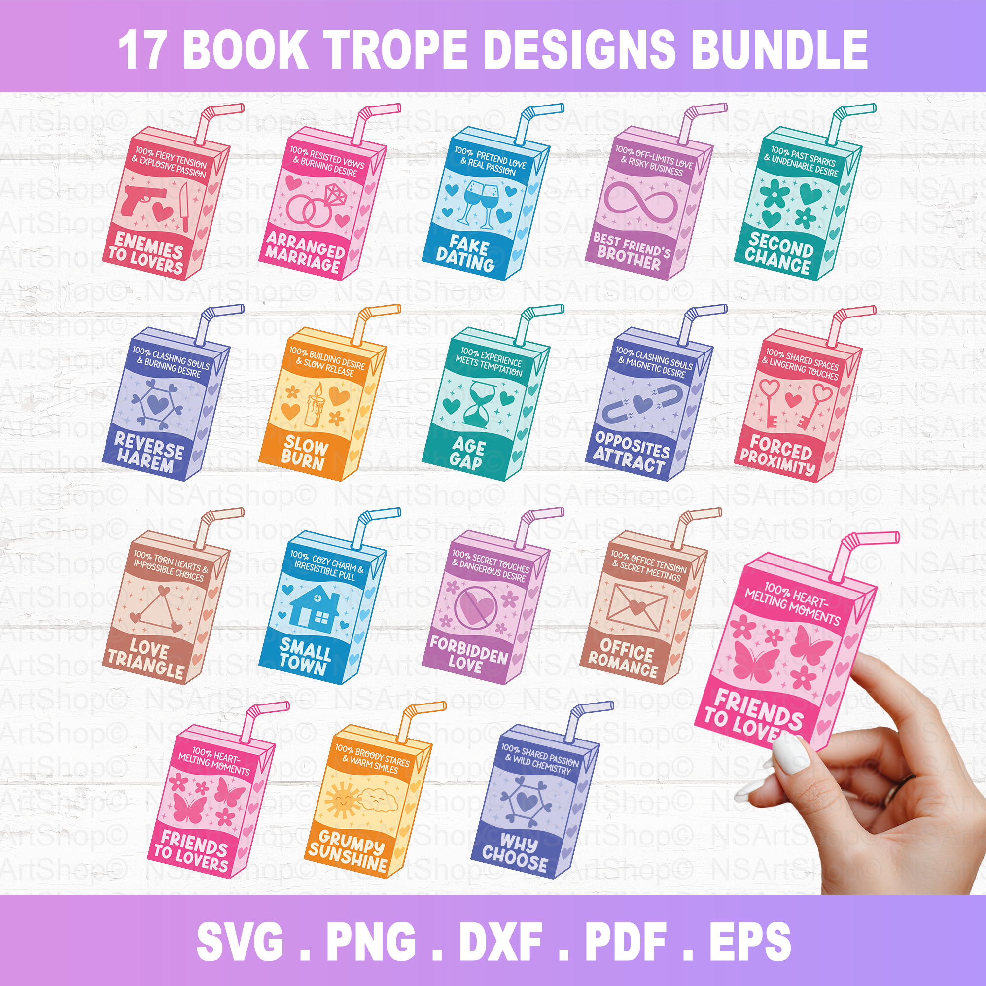 Book Trope SVG Bundle