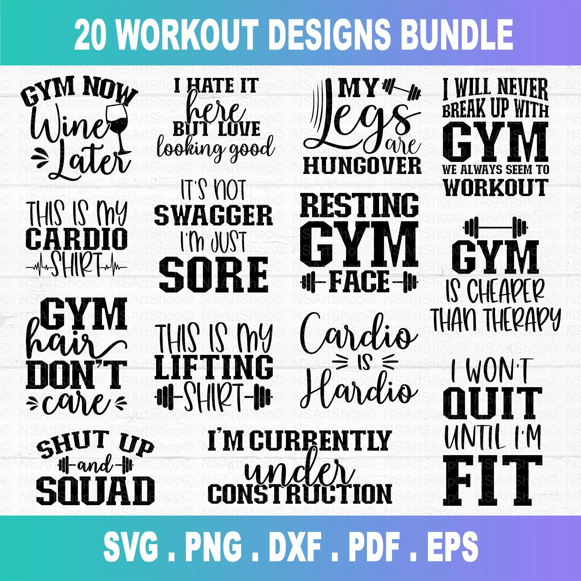 Workout SVG Bundle