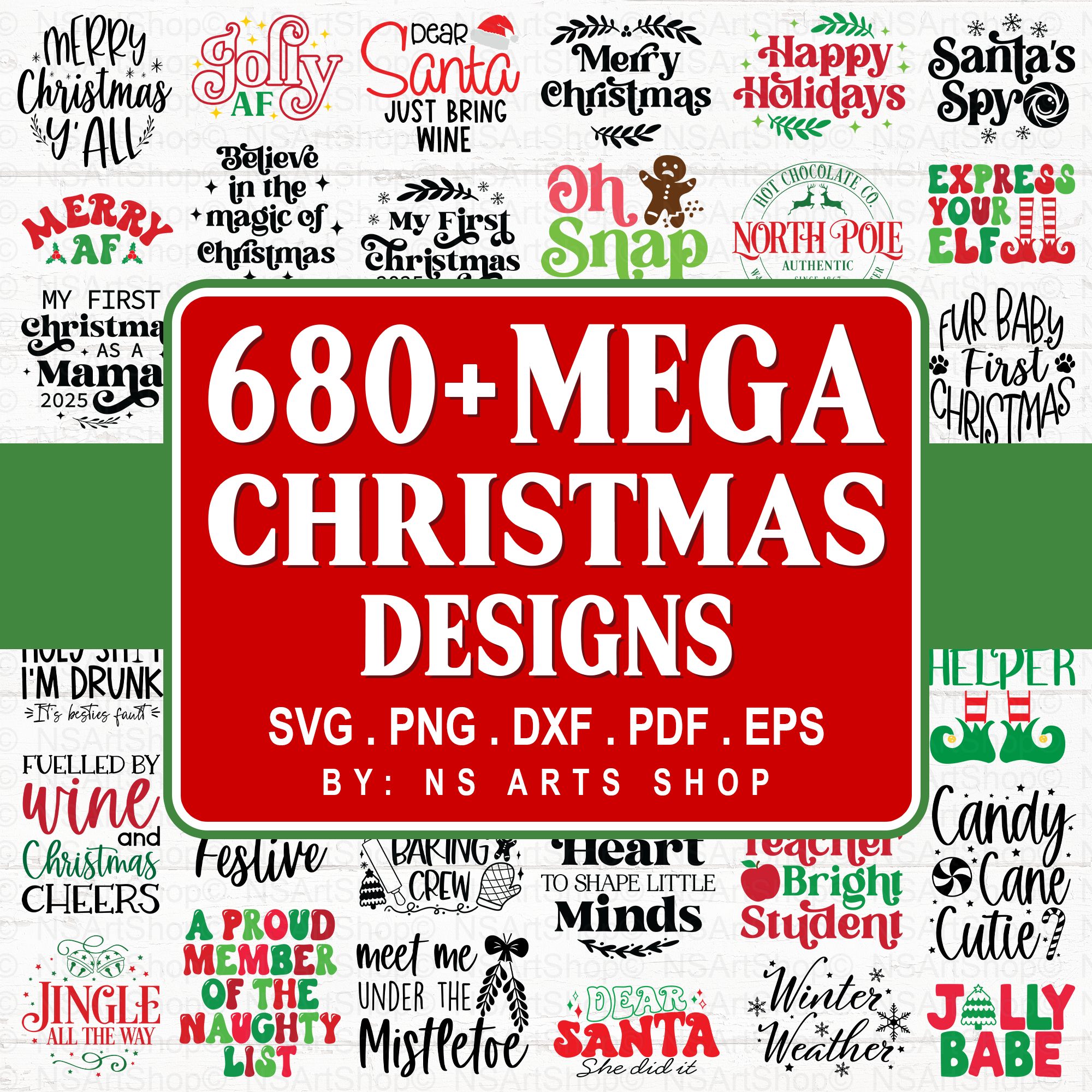 680+ Christmas SVG Mega Bundle