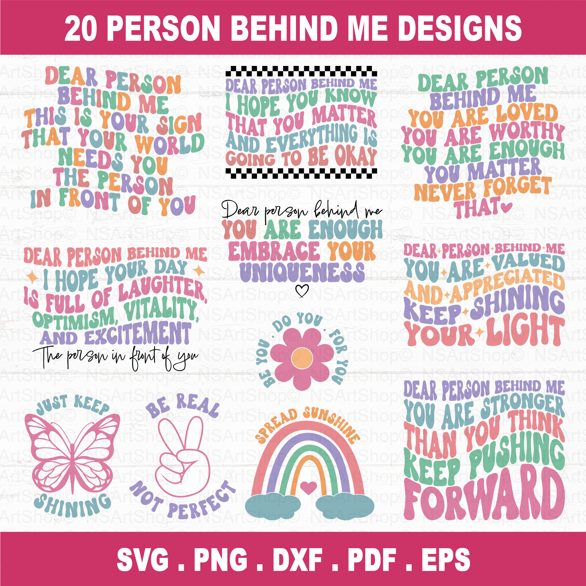 Dear Person Behind Me SVG Bundle