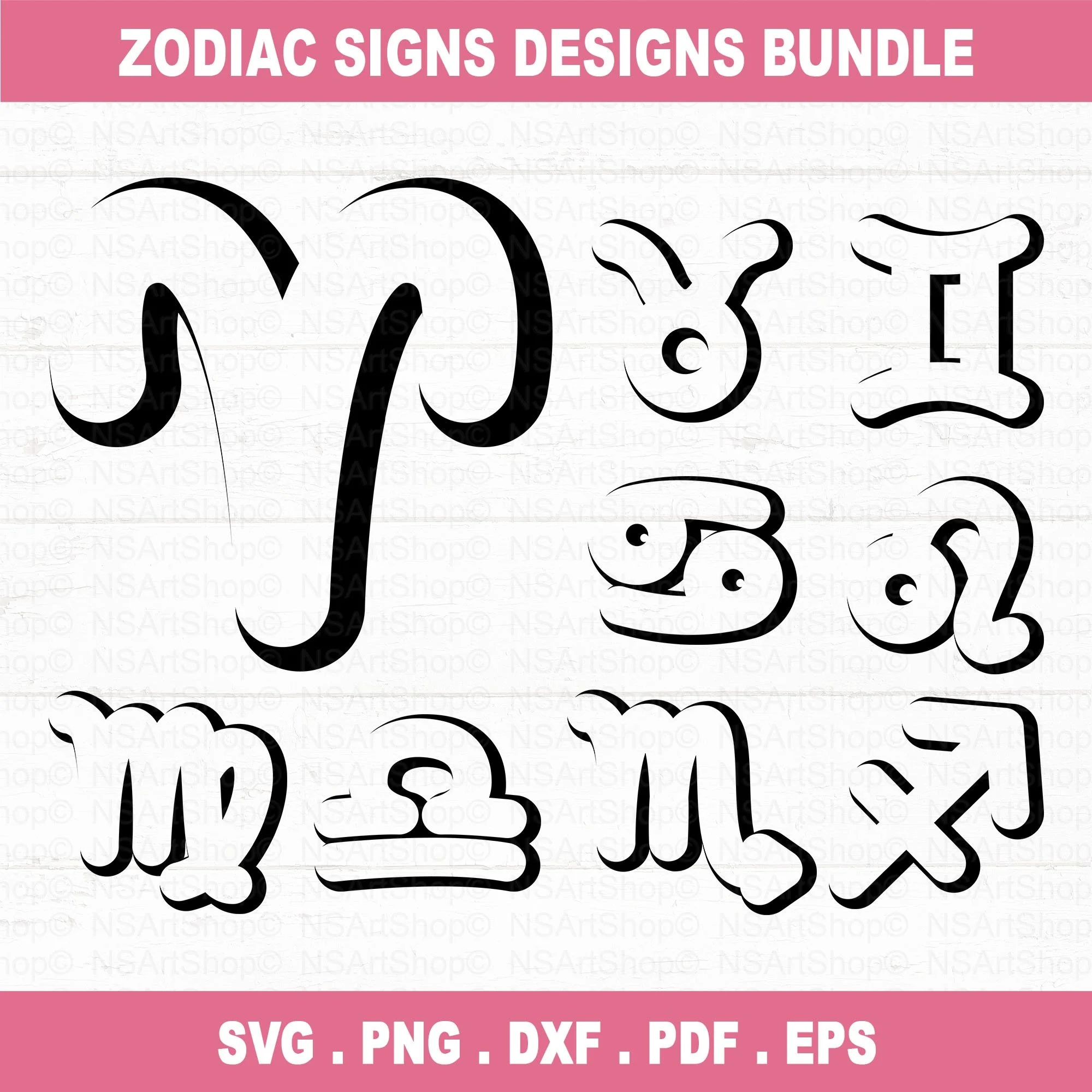 Zodiac Sign SVG Bundle