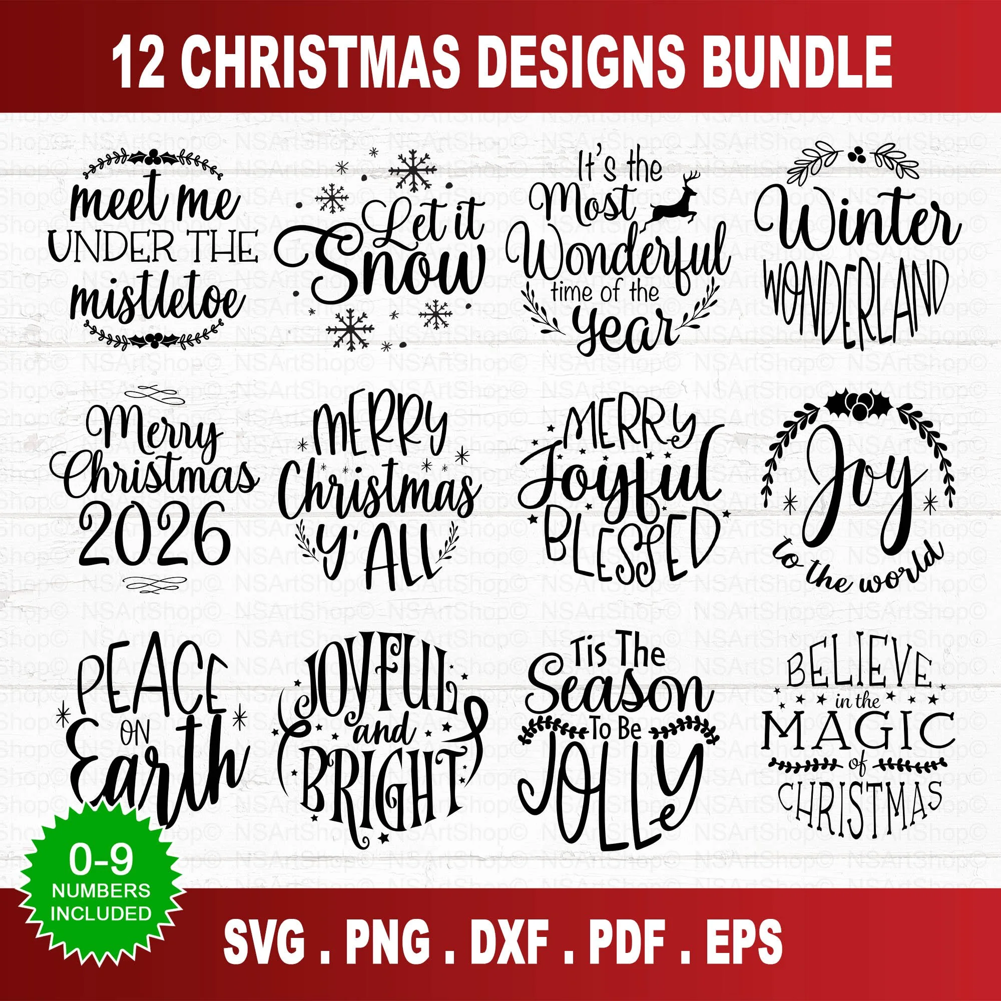 Christmas Ornament SVG Bundle