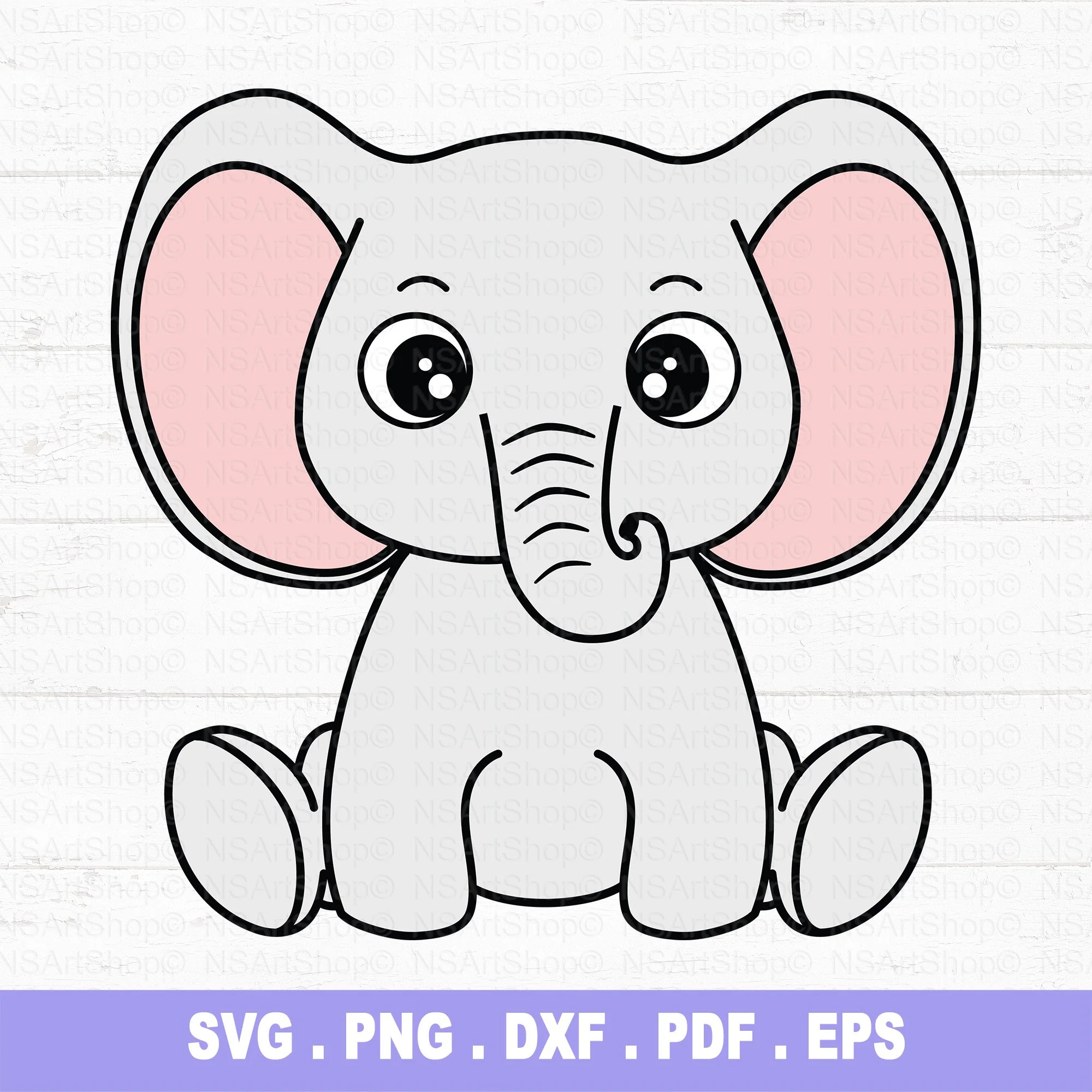Baby Elephant SVG / PNG