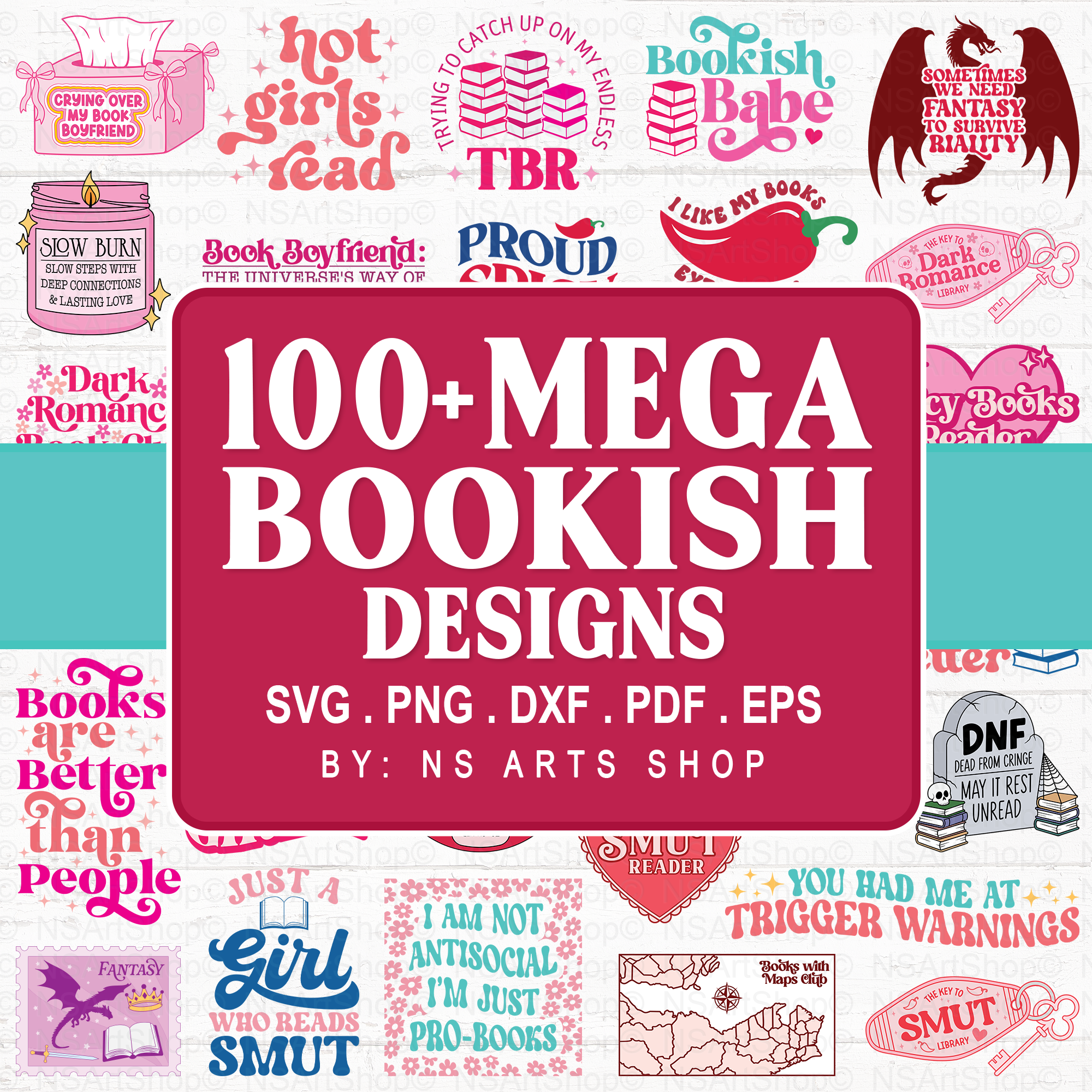 Bookish SVG / PNG Mega Bundle