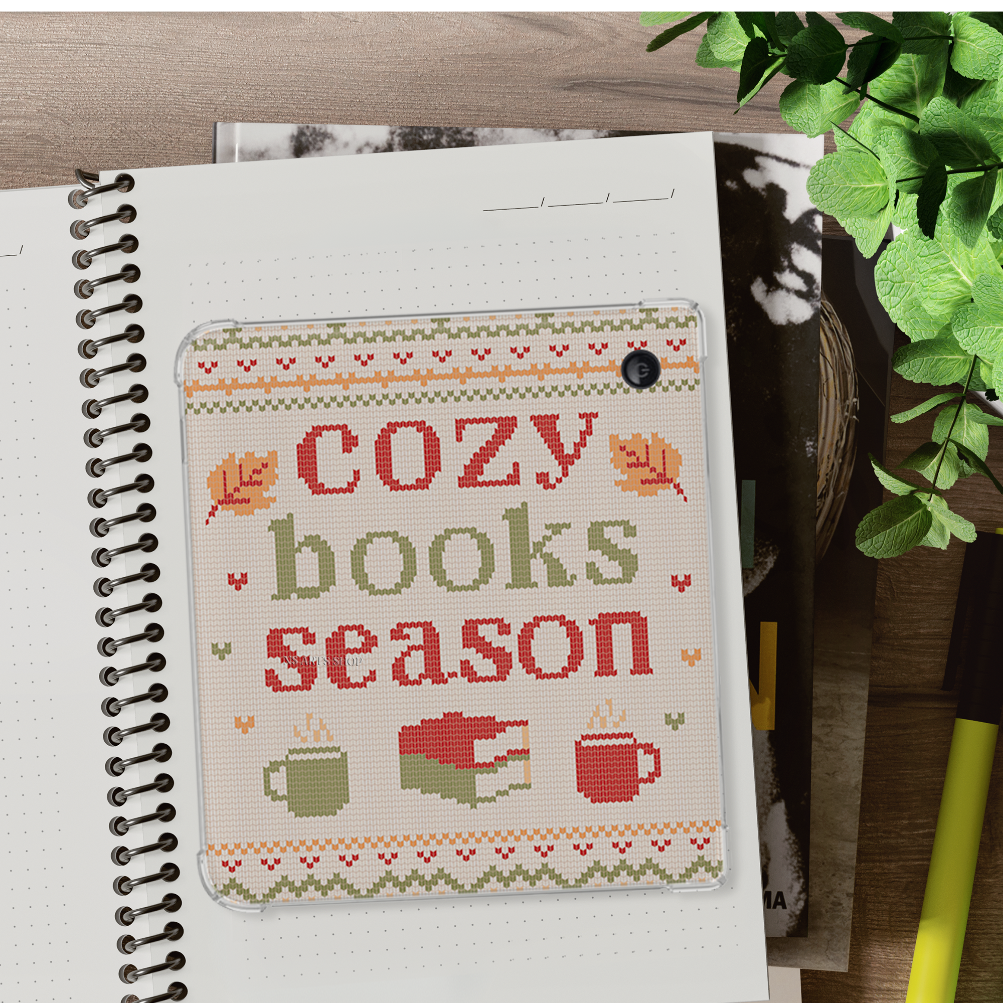 Cozy Season Insert For Kobo Libra Printable PNG .PNG