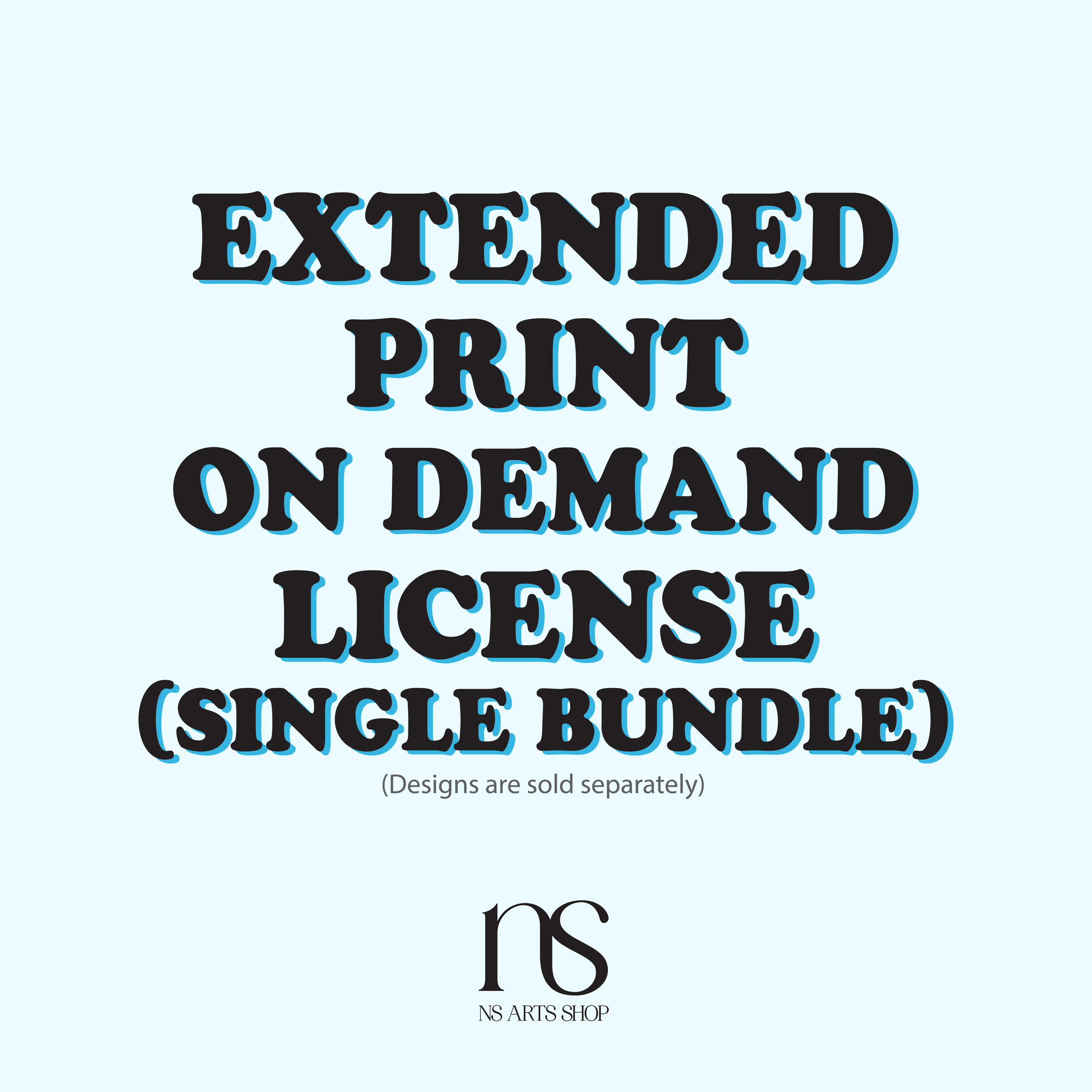 SINGLE BUNDLE Print On Demand (POD) Commercial License