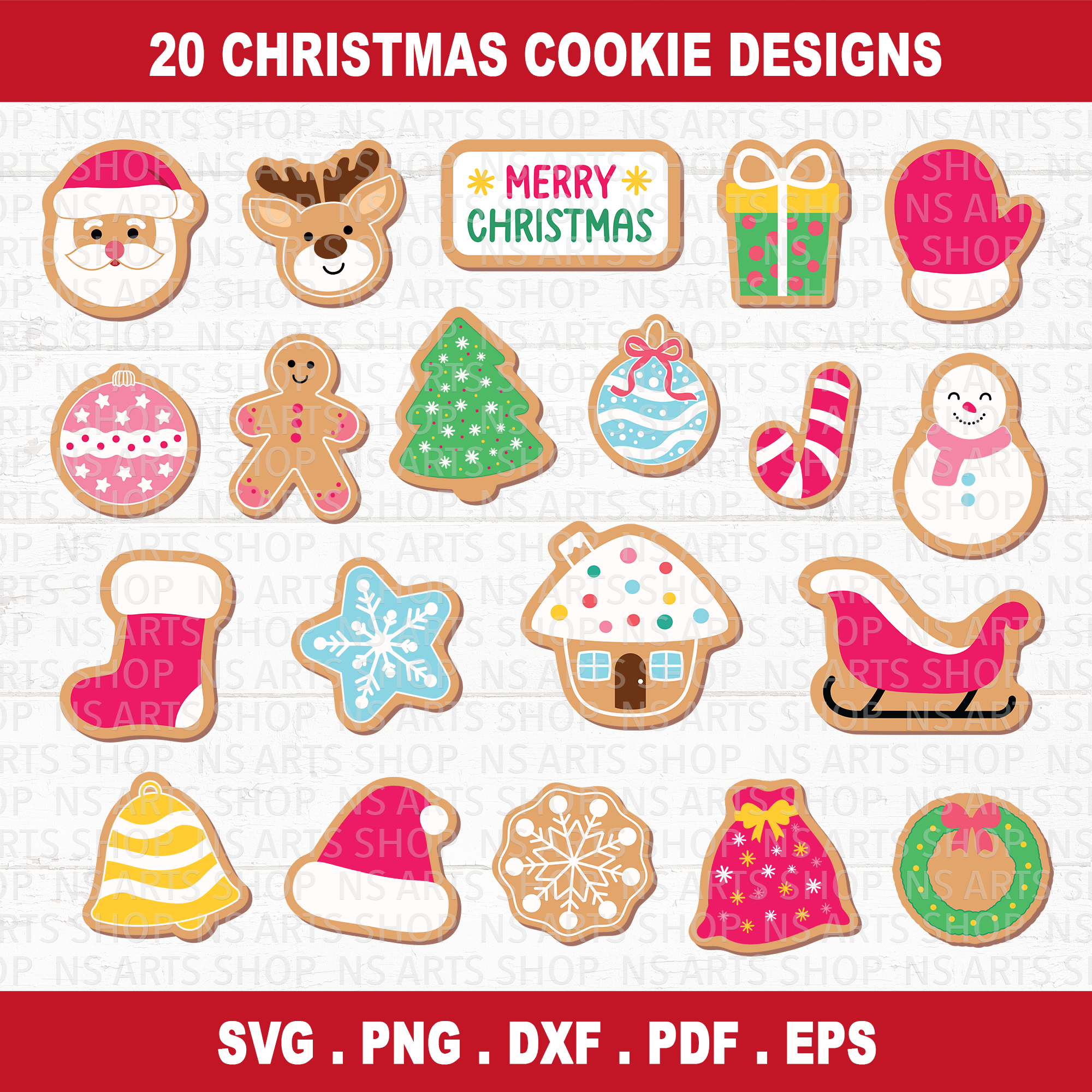 Christmas Gingerbread Cookies PNG Bundle.png