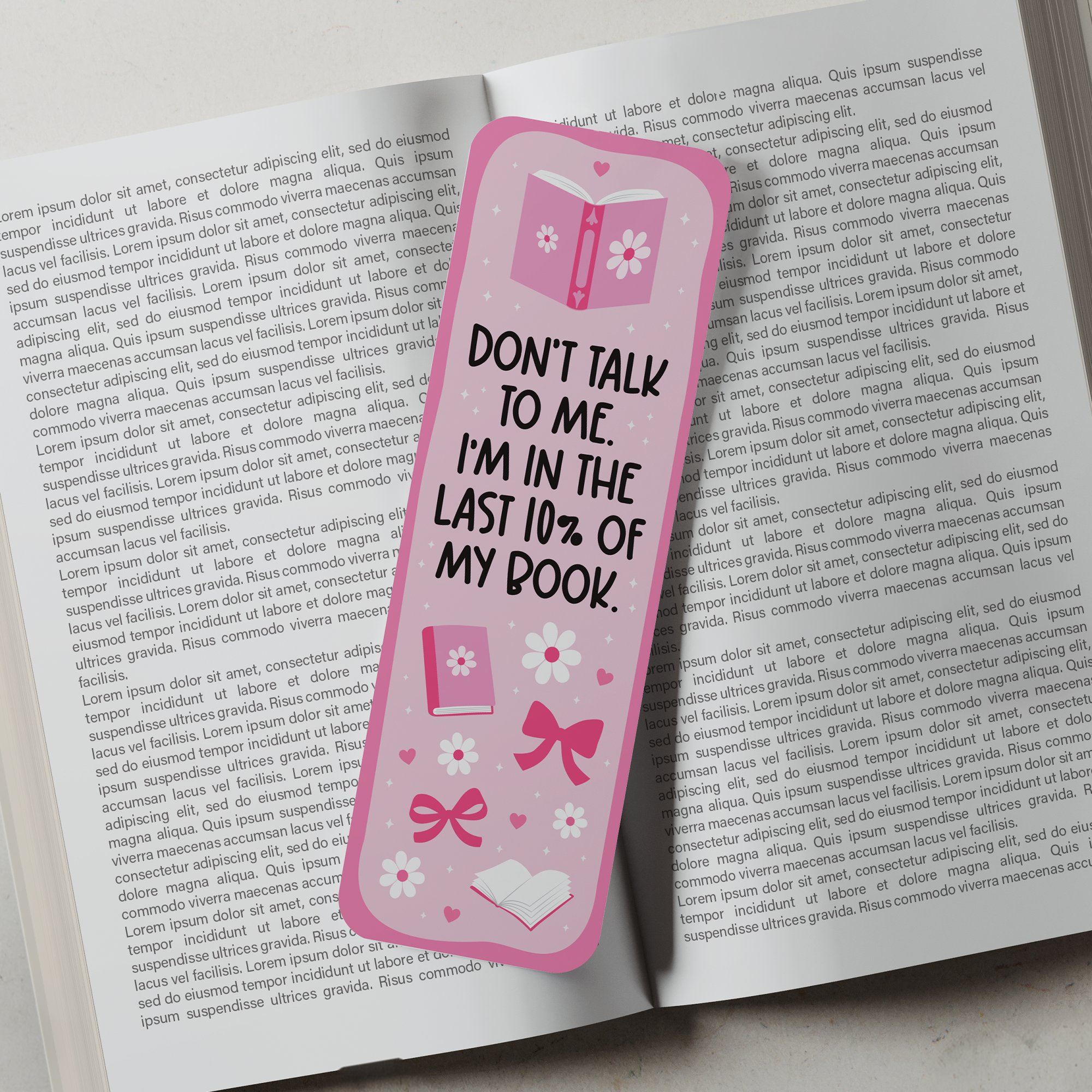 Don't Talk To me I'm Reading Bookmark