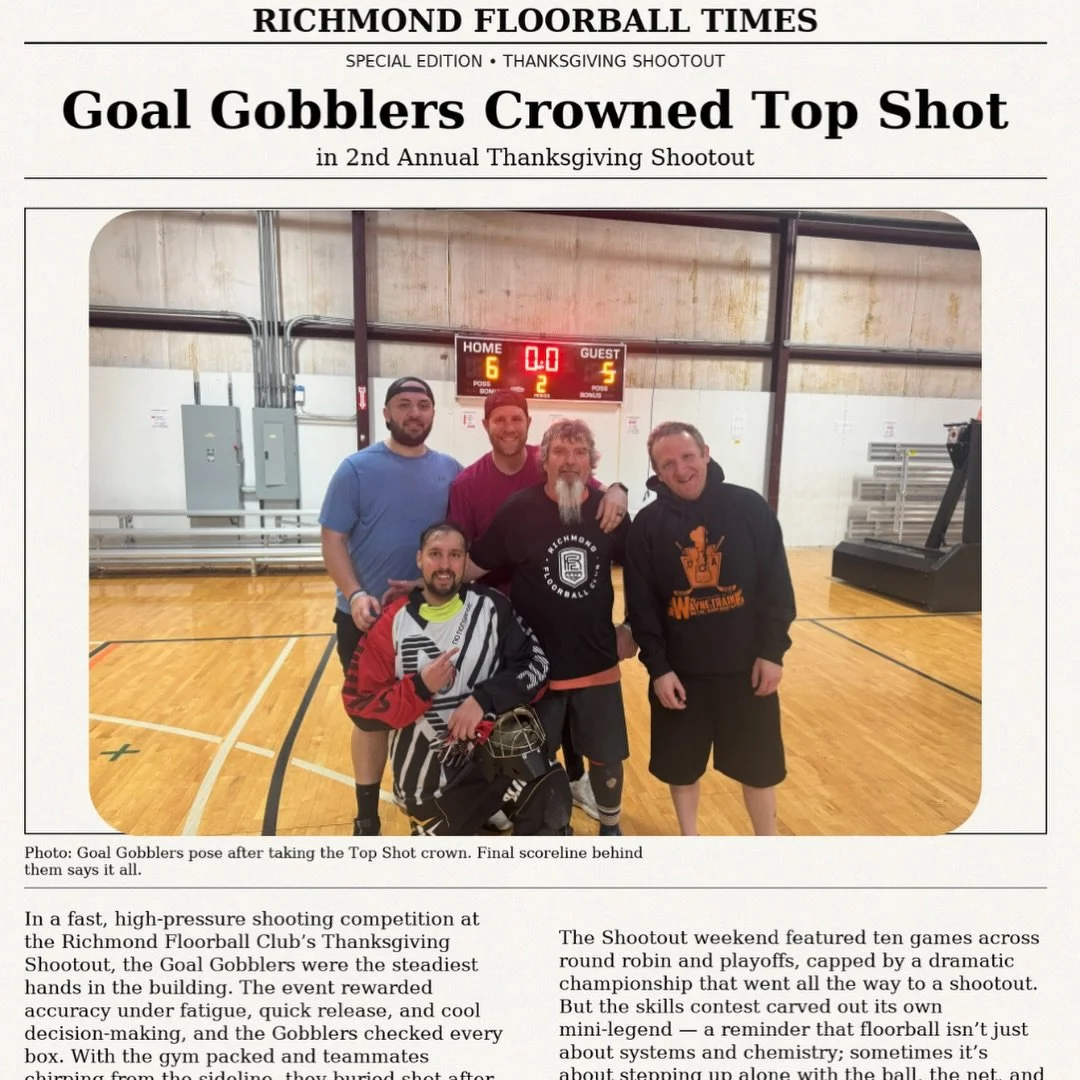 &ldquo;Just trying to draft a team that knows how to score goals and how to prevent the other team from scoring goals.&rdquo;

Simple. Effective. And now proven. Goal Gobblers are the Thanksgiving Shootout Champions in 2025!

Thank you very much to t