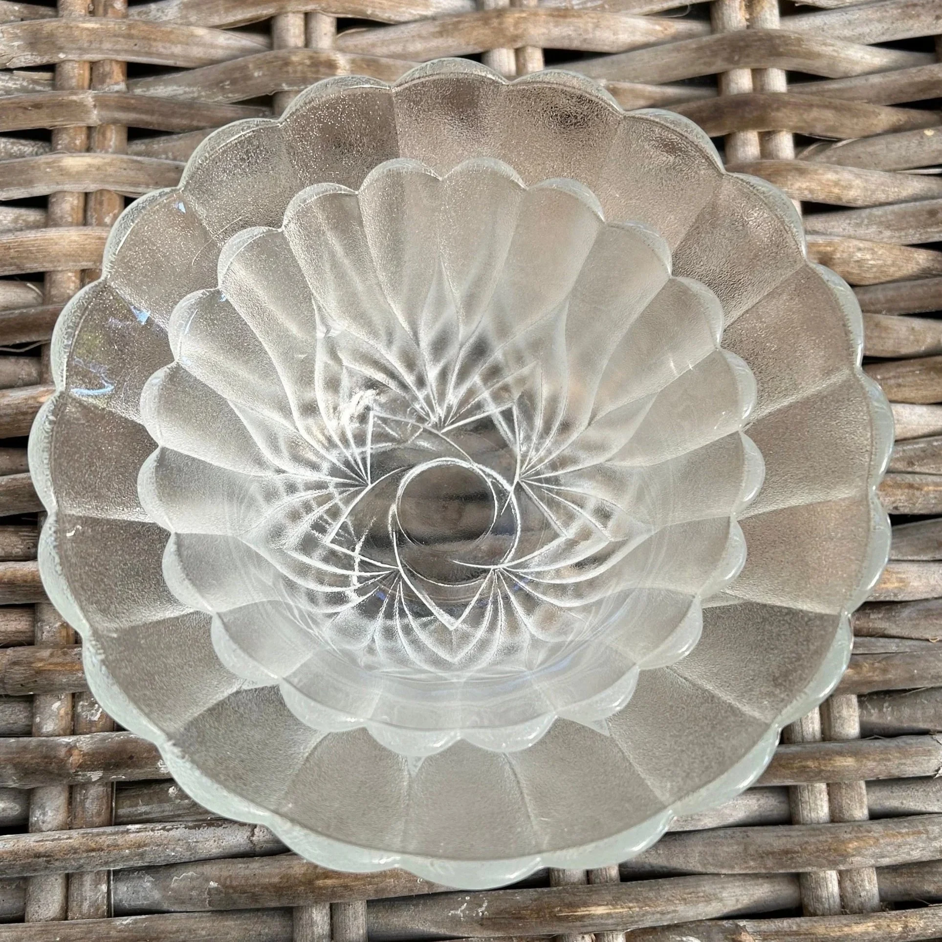 Overhead comparison of large and small bowl sizes