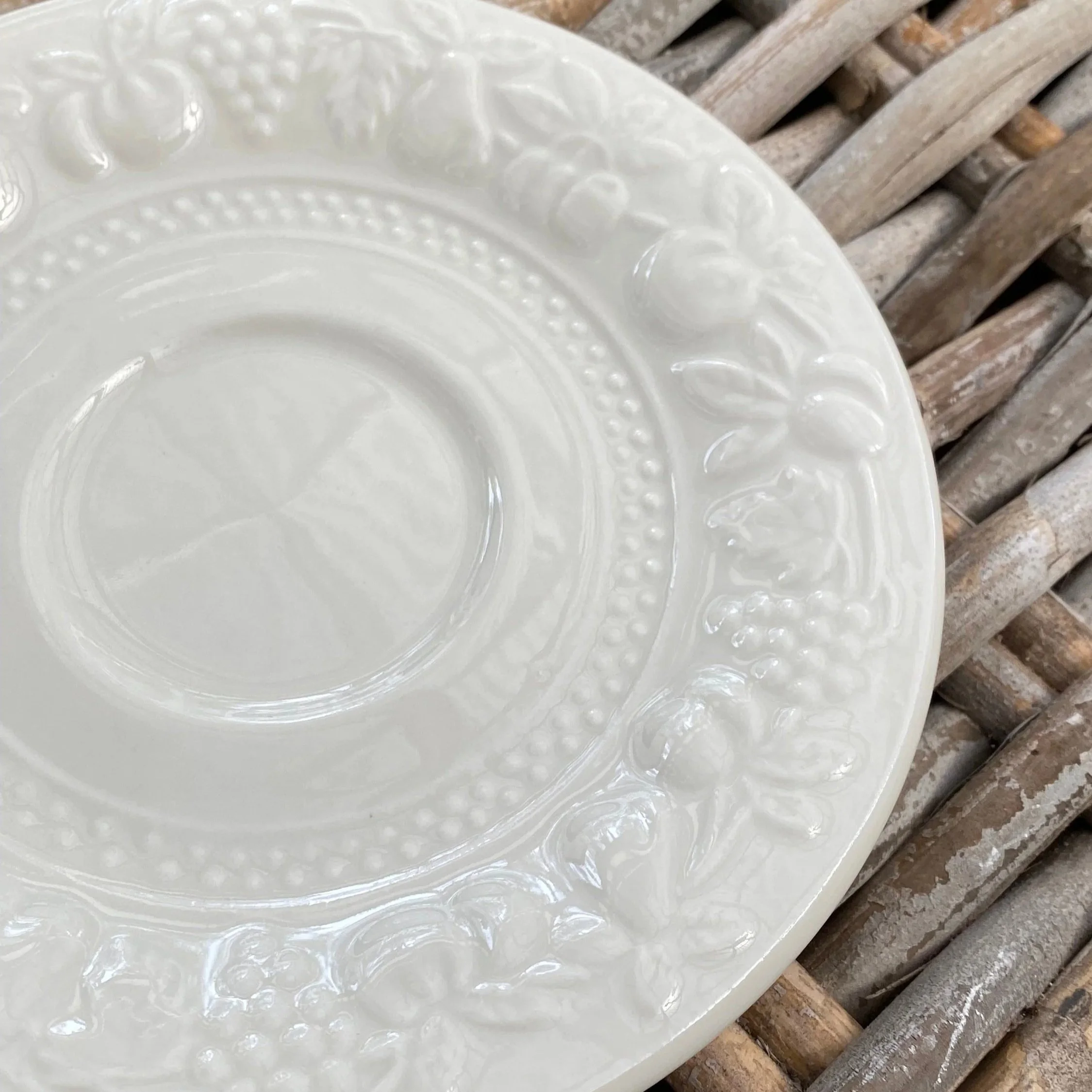 Close-up angled shot of fruit detailing around the edge