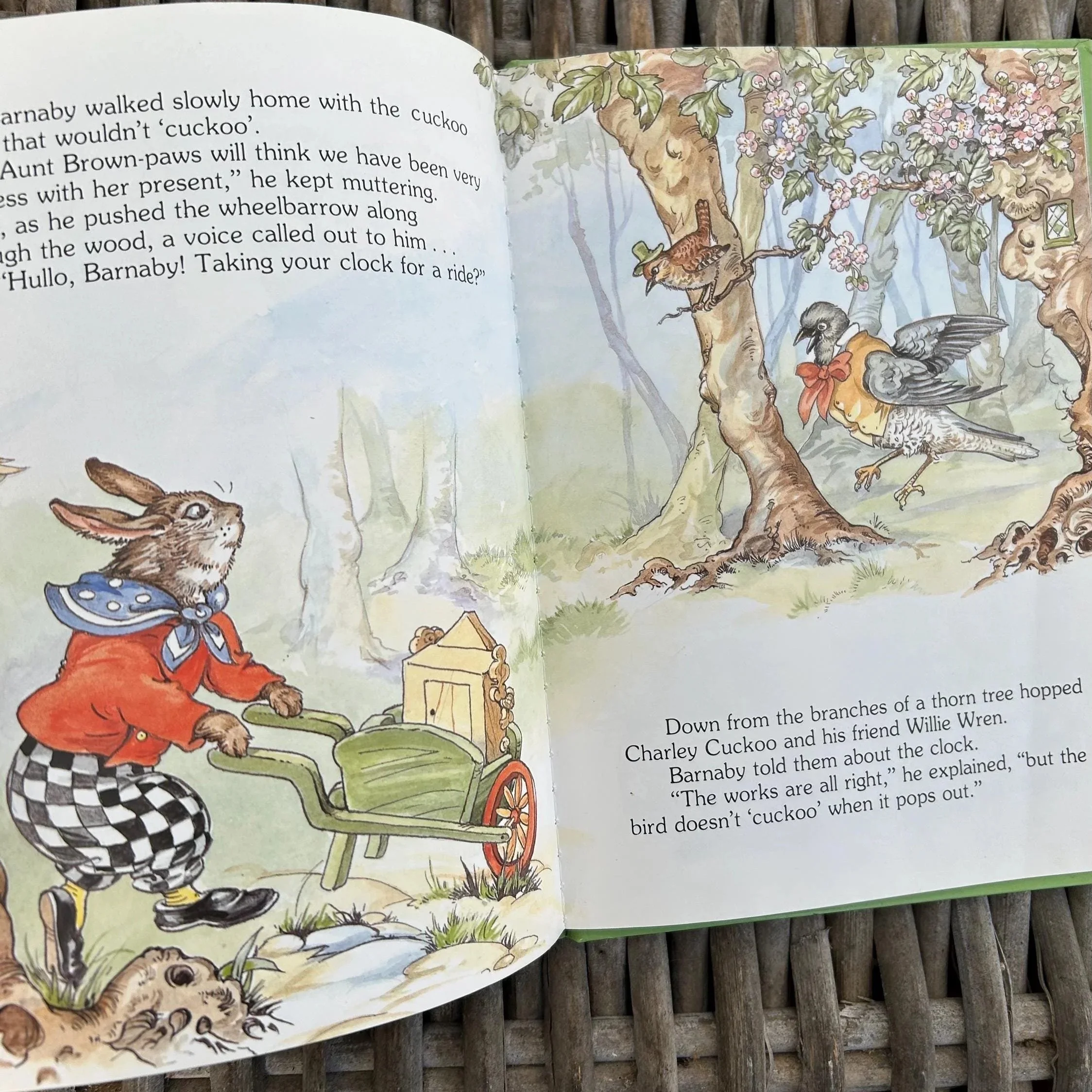 Interior page from Barnaby’s Cuckoo Clock showing text and illustration