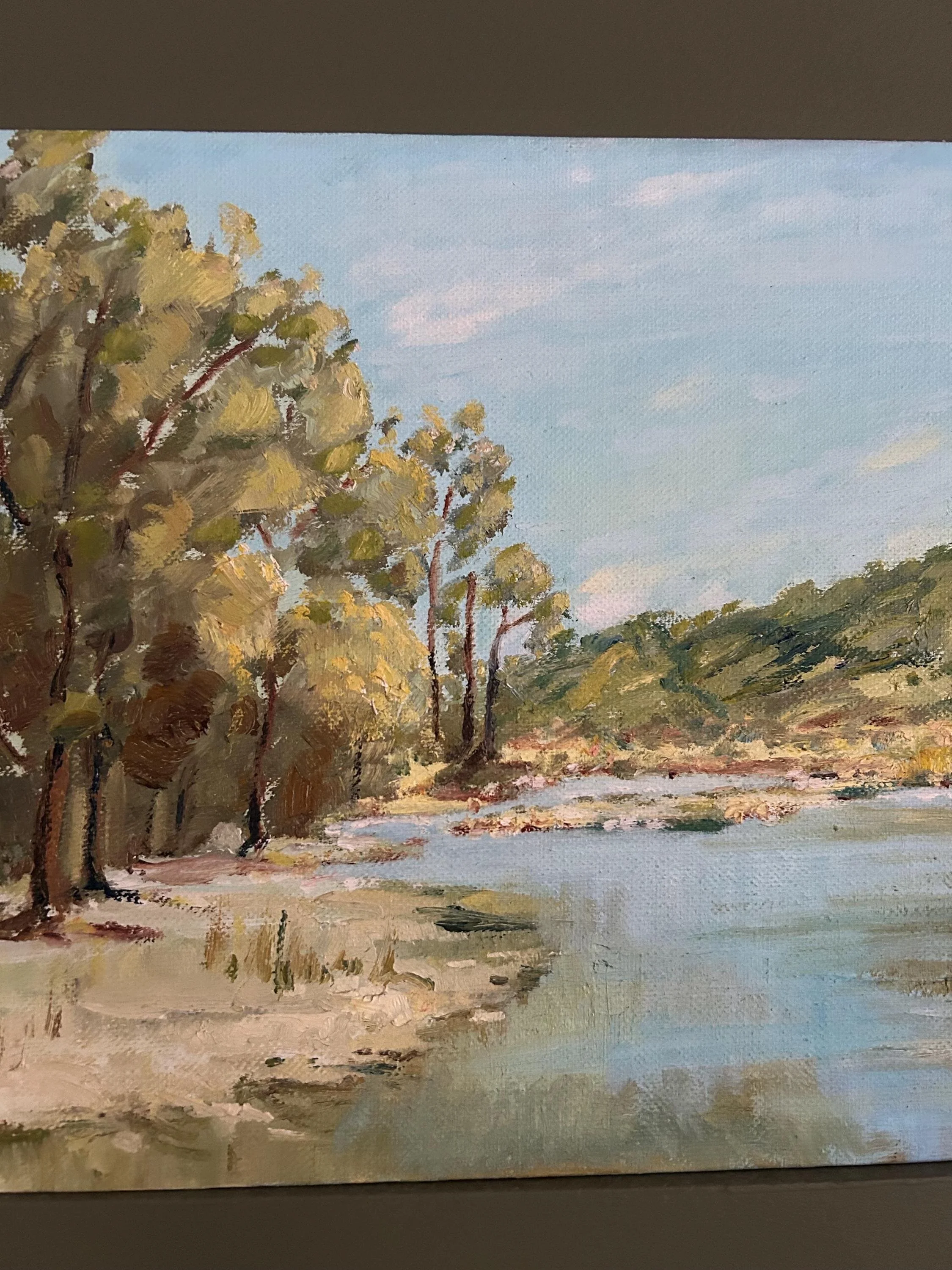 Detail of left-hand side trees and water reflections