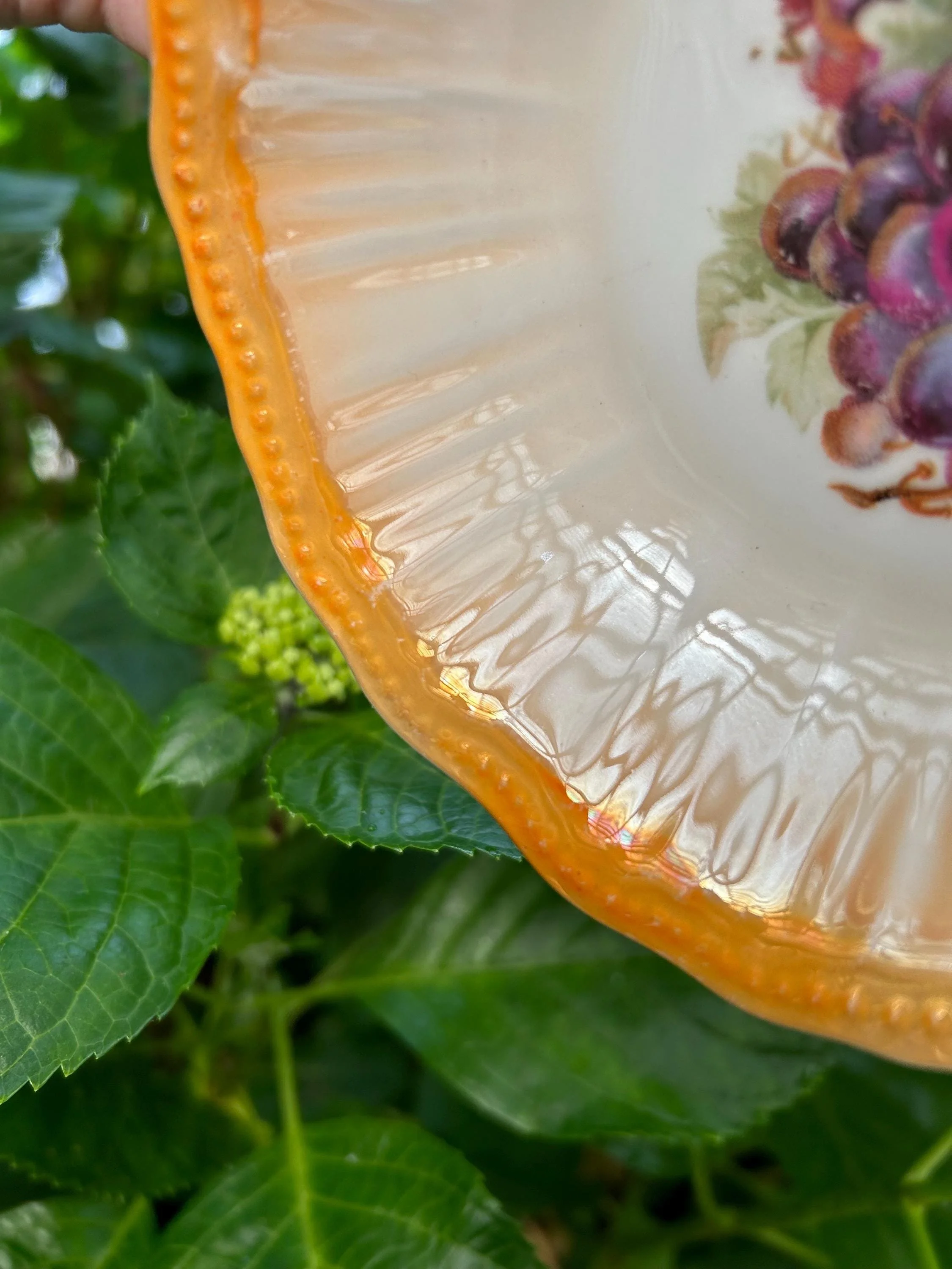 Angled view with focus on glaze and fruit centre