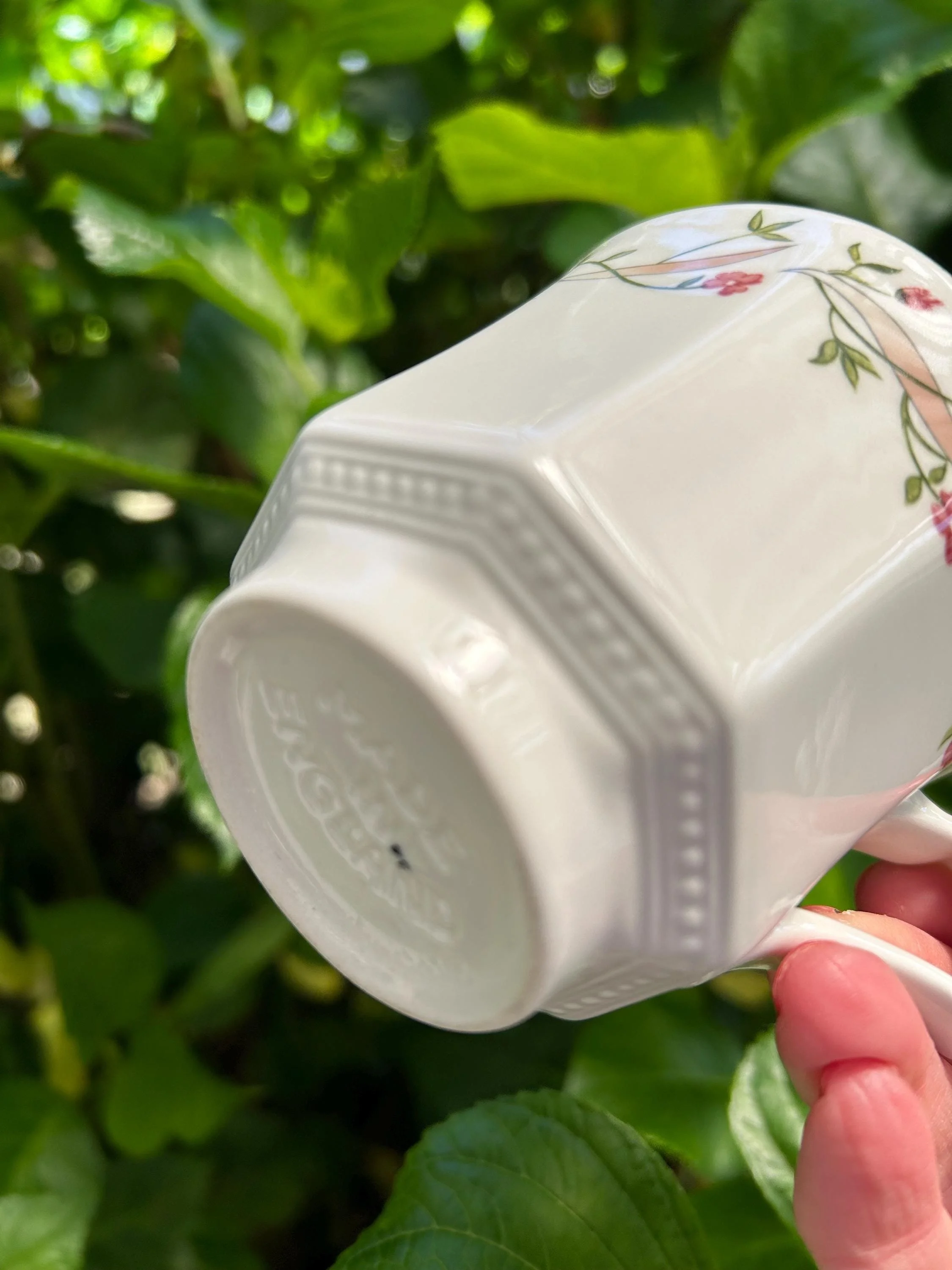 Overhead view into cup showing clean interior and rim detailing