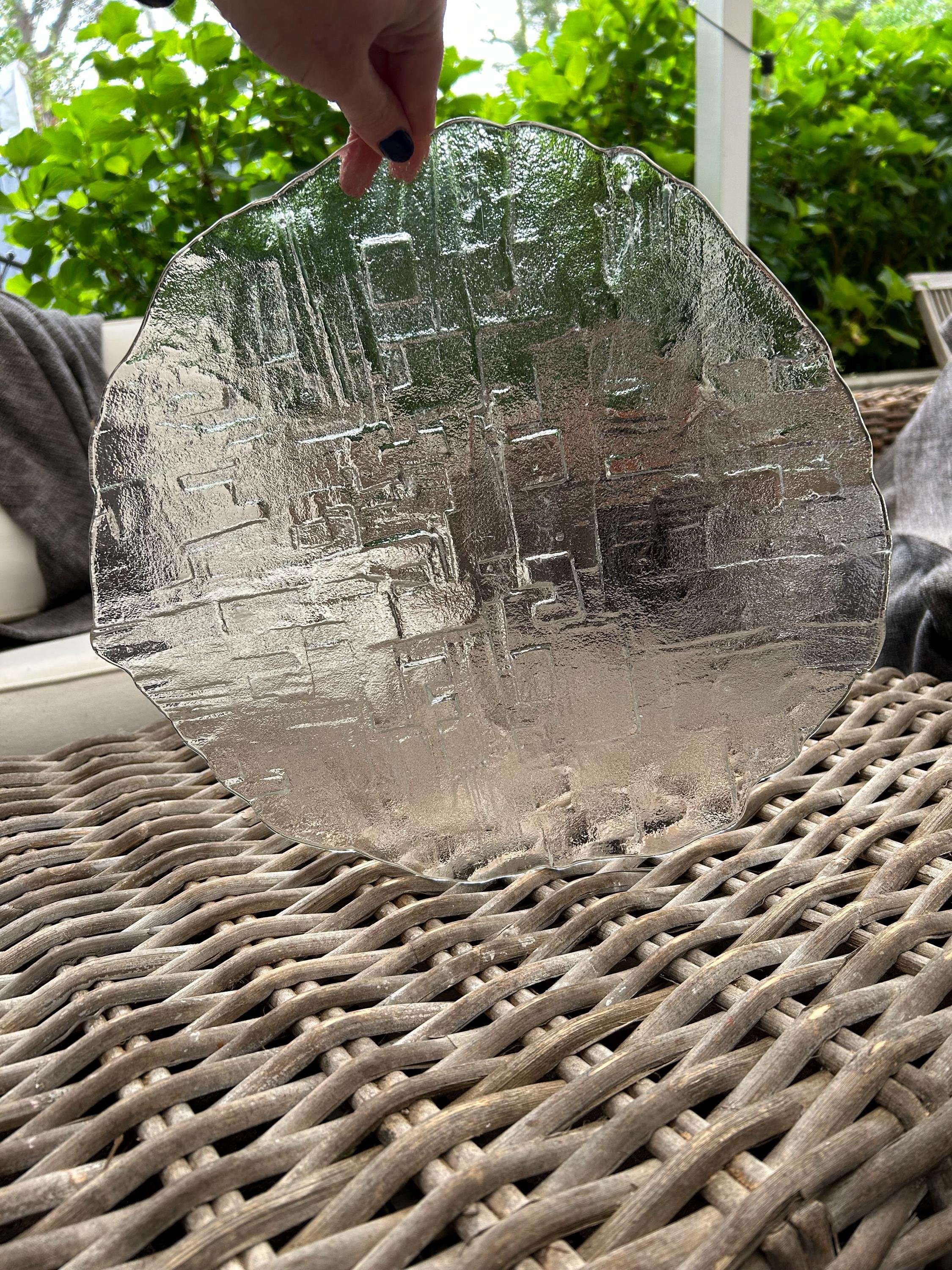 Full view of platter held outdoors with soft natural lighting