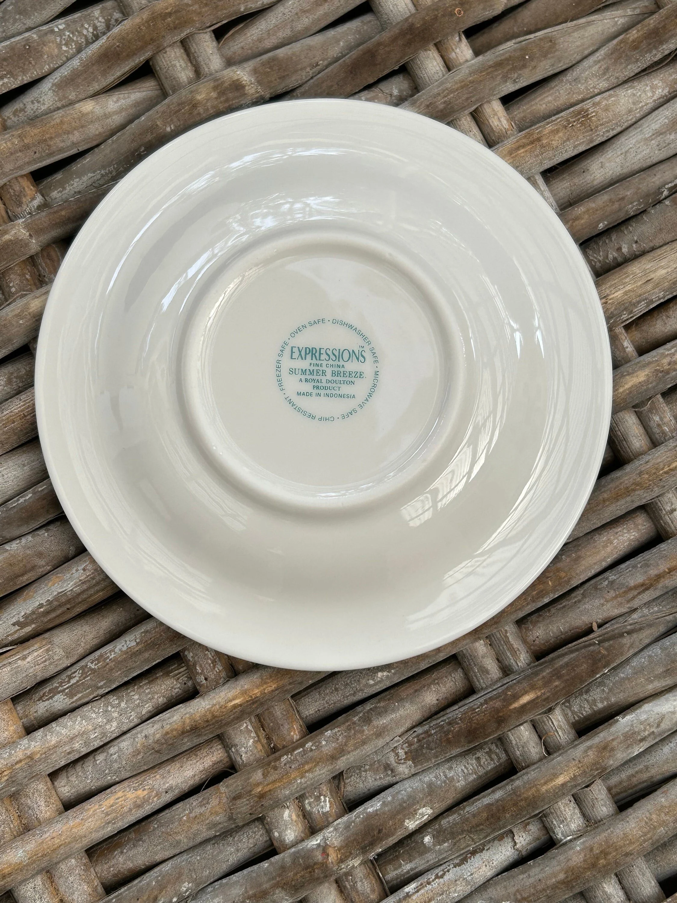 Underside overview showing backstamp and clean glaze