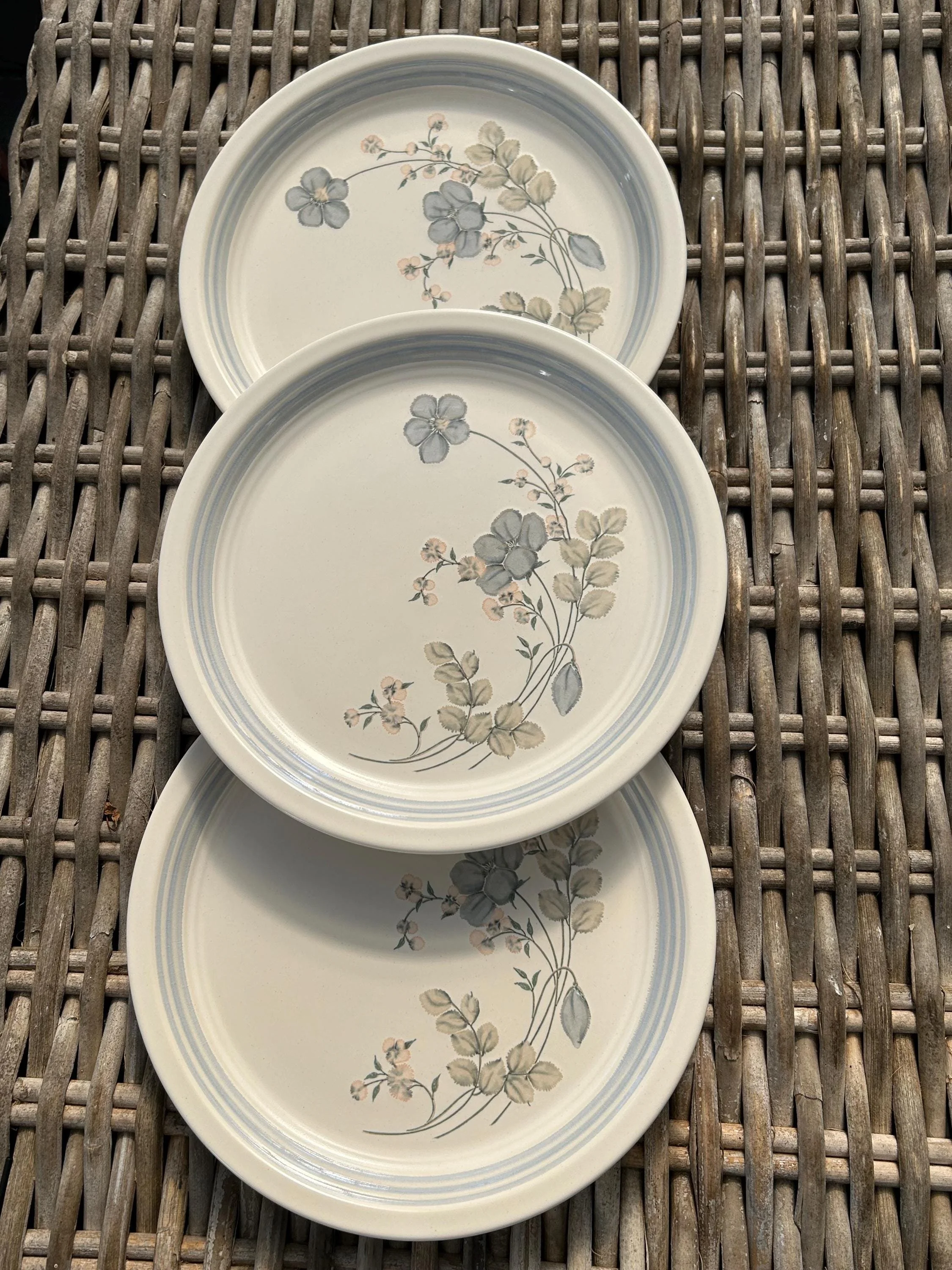 Overlapping view of side and dinner plates