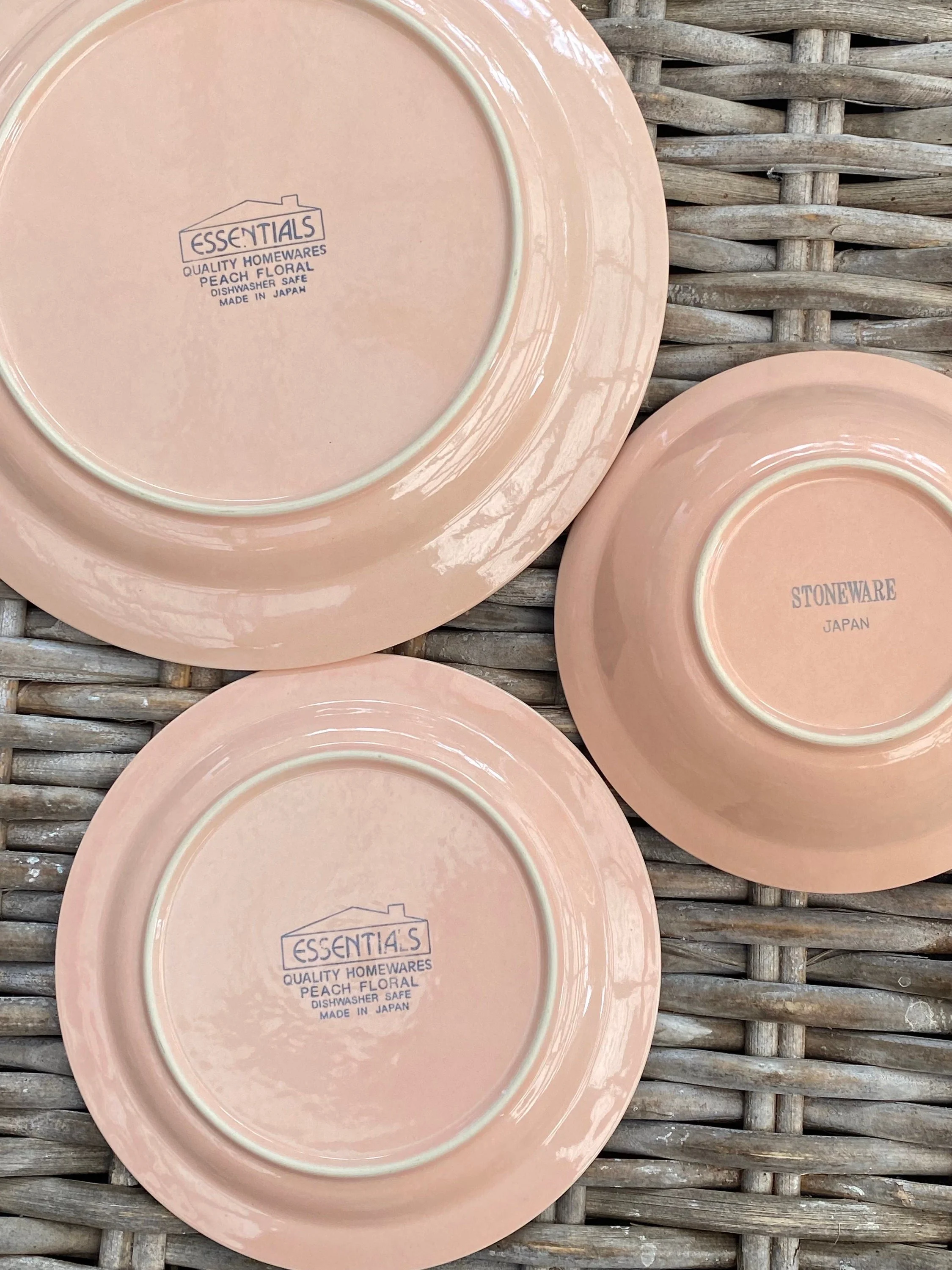 Base of plate showing “Essentials – Japan” maker’s mark