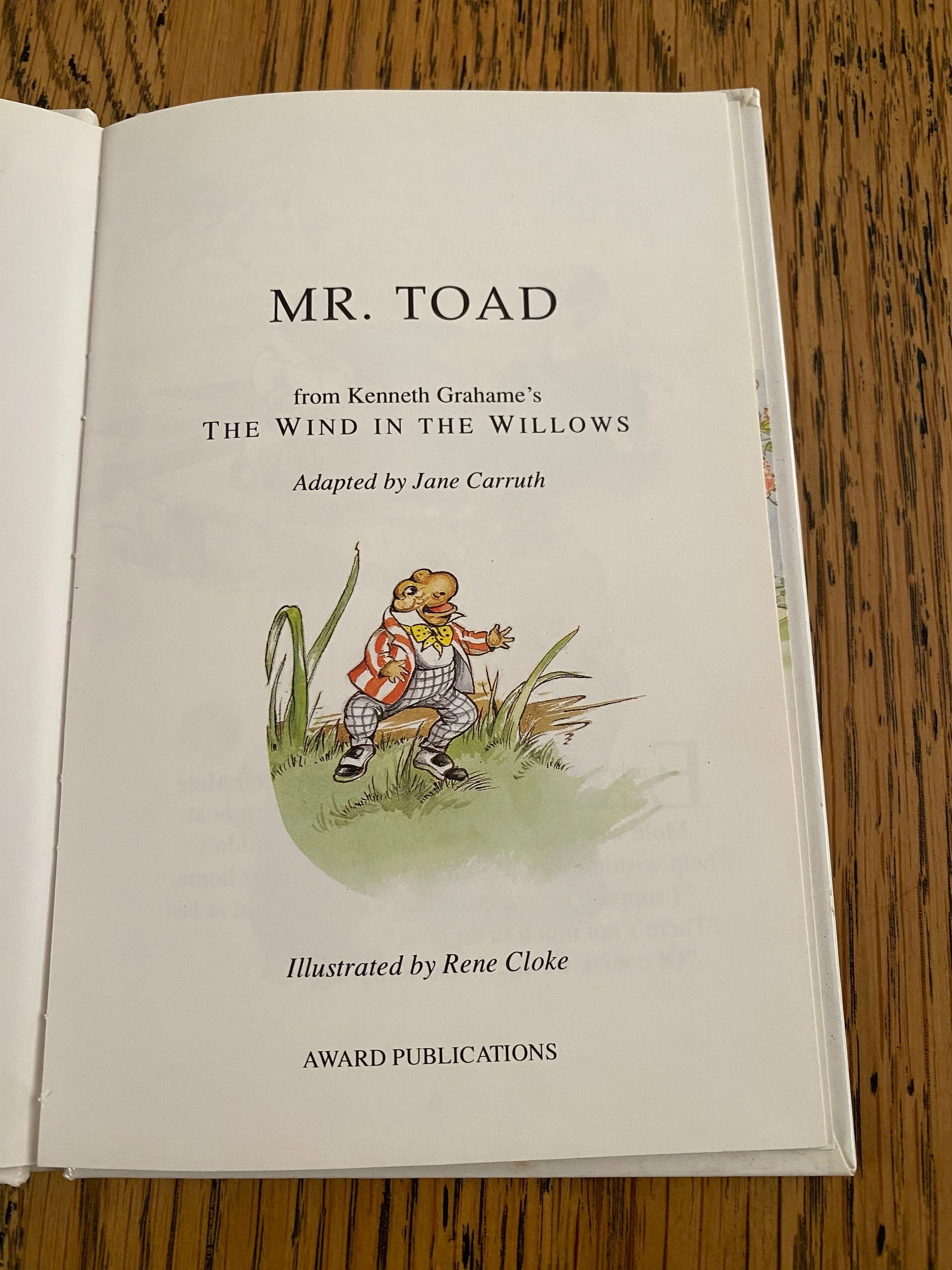 Title page showing adaptation credit and front illustration