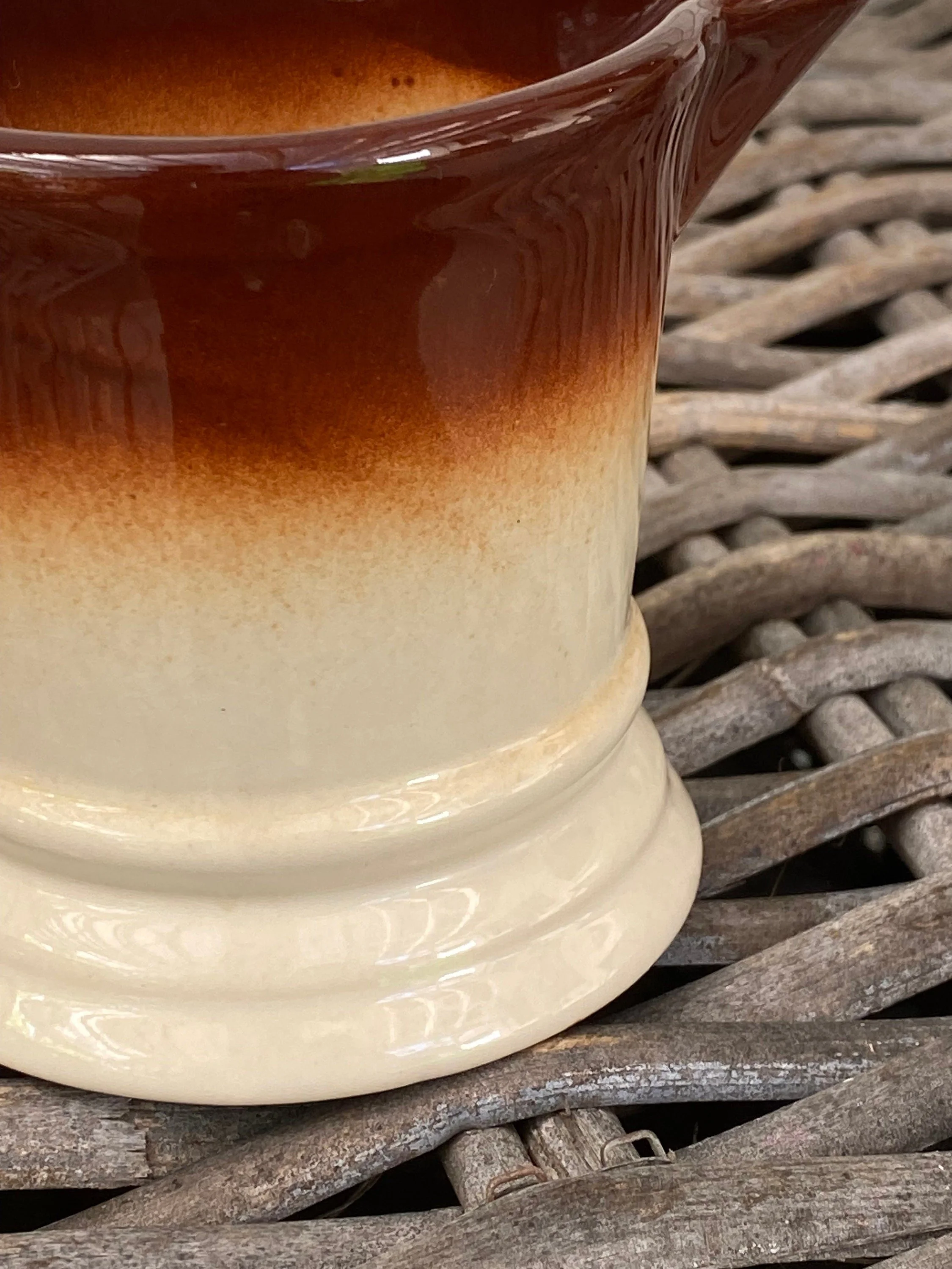 Close-up of glaze texture and finish on the body of the pitcher