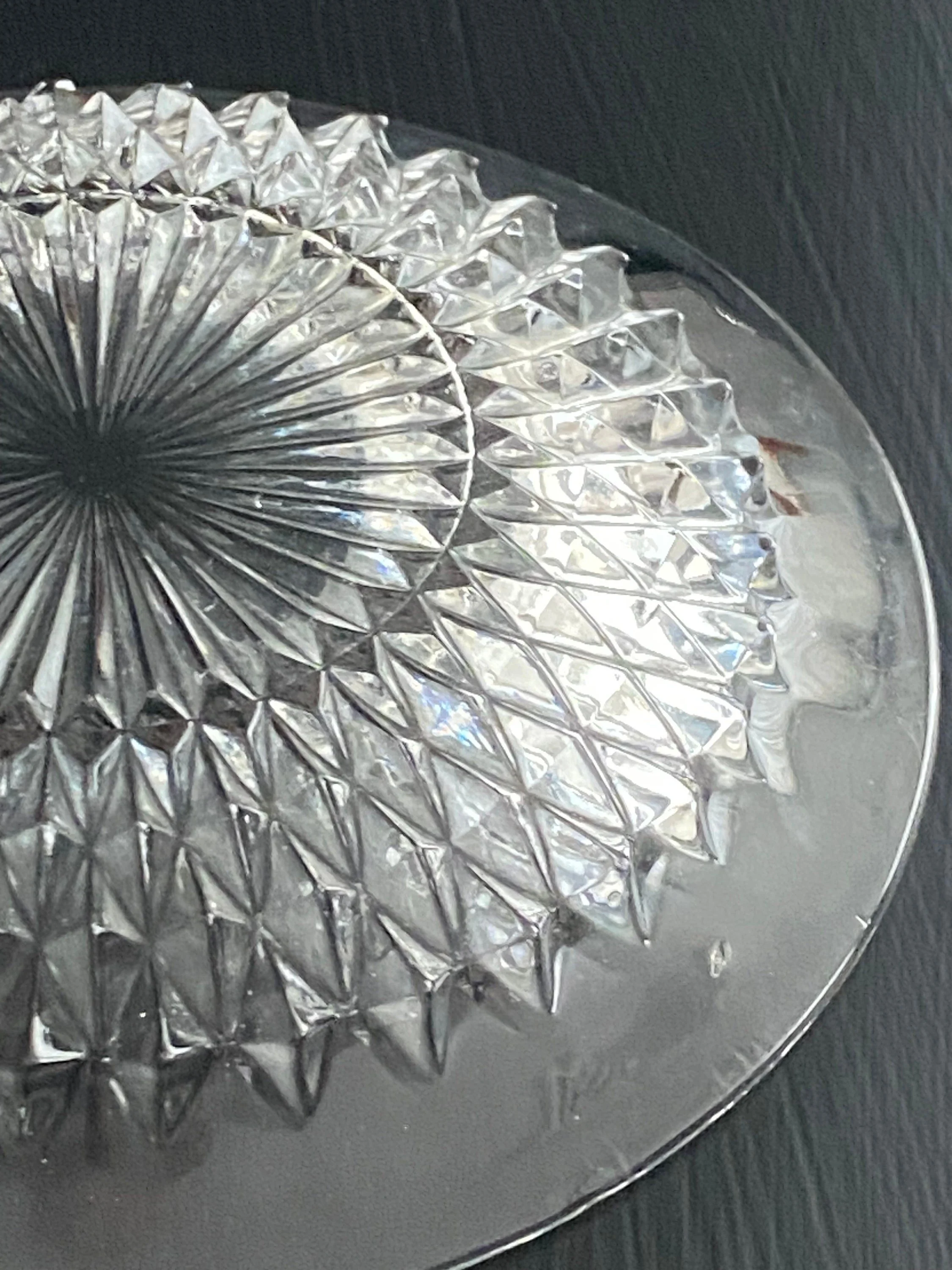 Close-up of side angle showing detailed raised diamond facets