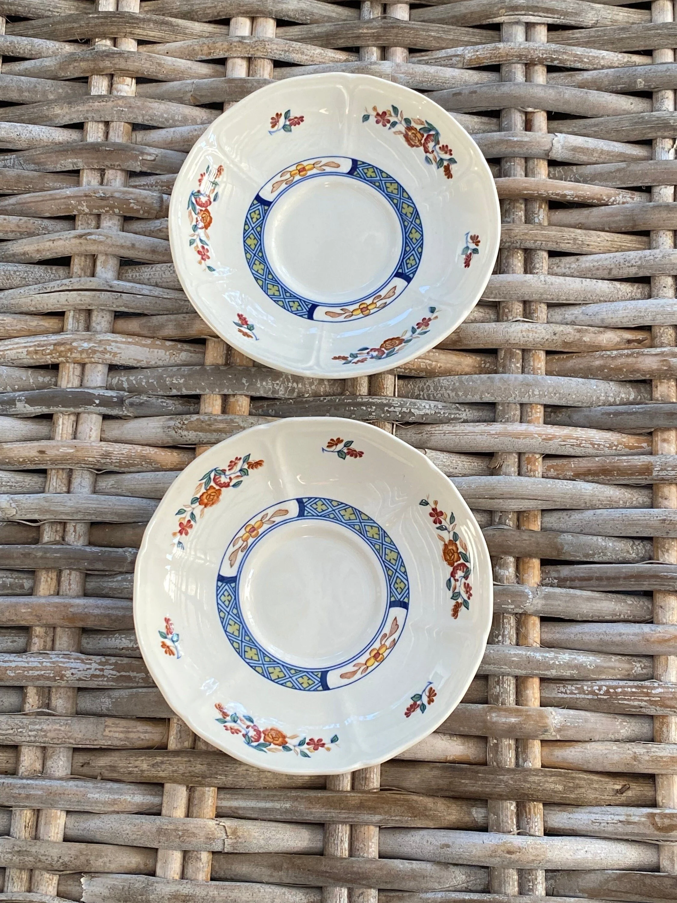 Overhead of pair angled to show pattern variations