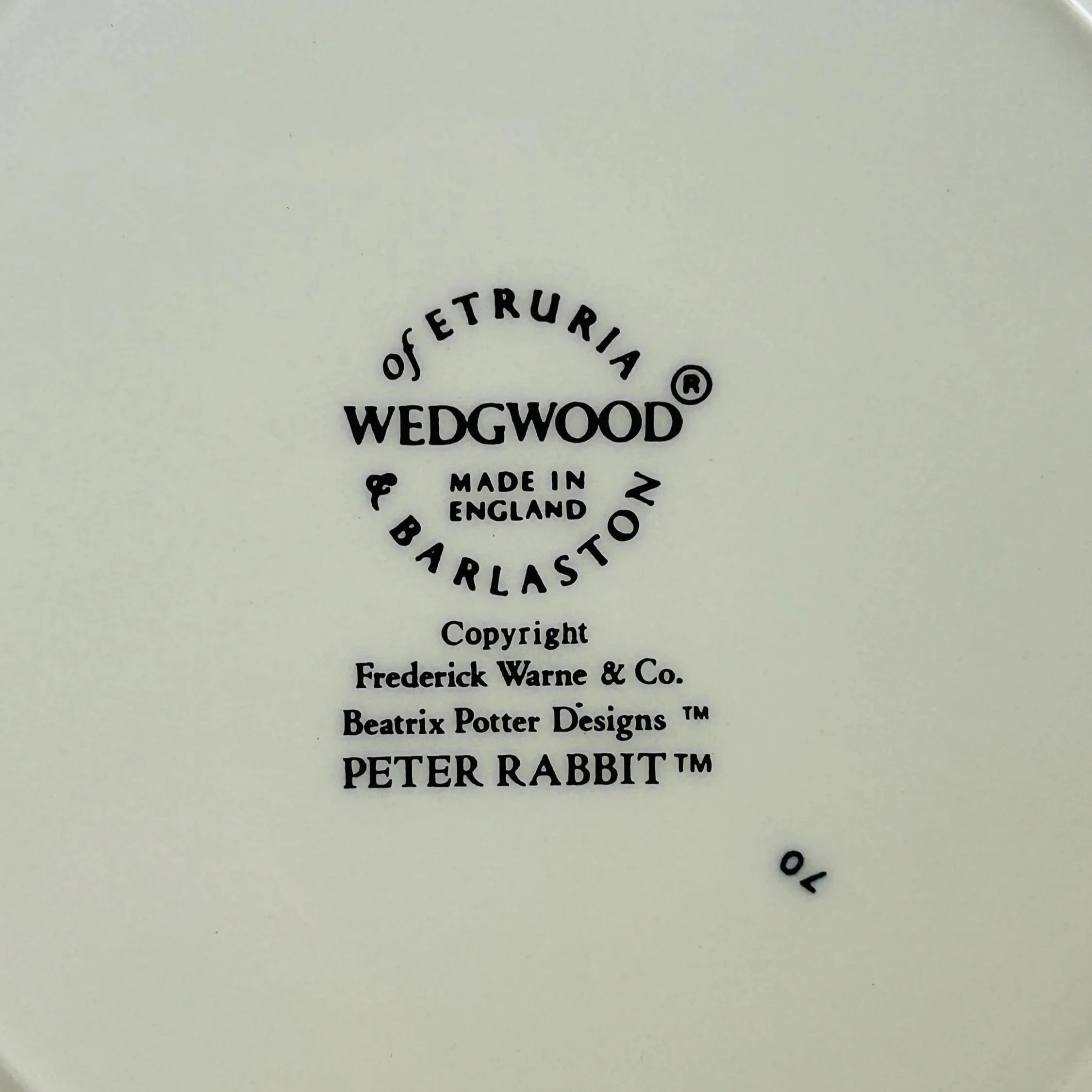 Wedgwood Peter Rabbit Backstamp - Etruria &amp; Barlaston