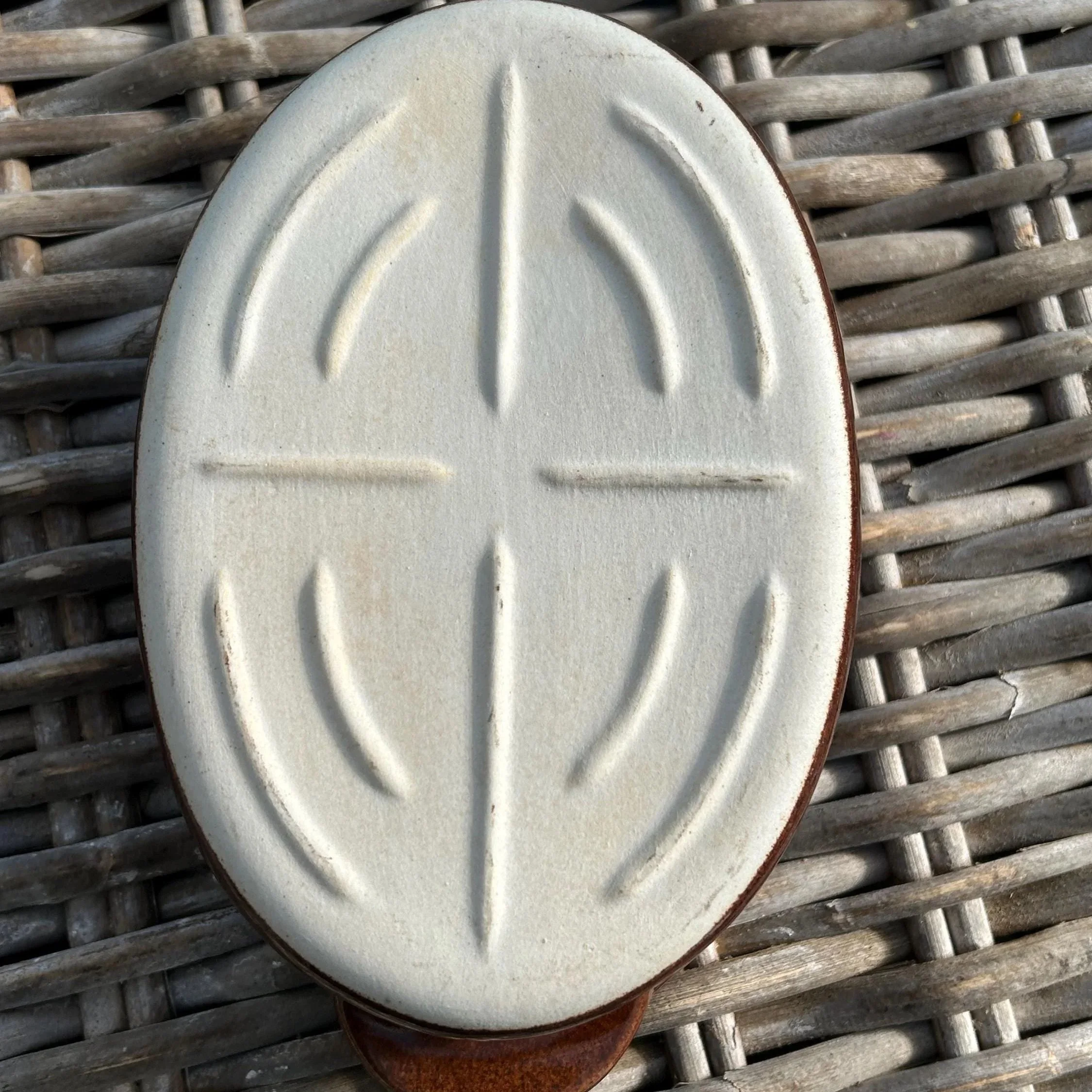 Underside of the terrine showing base with no maker's mark