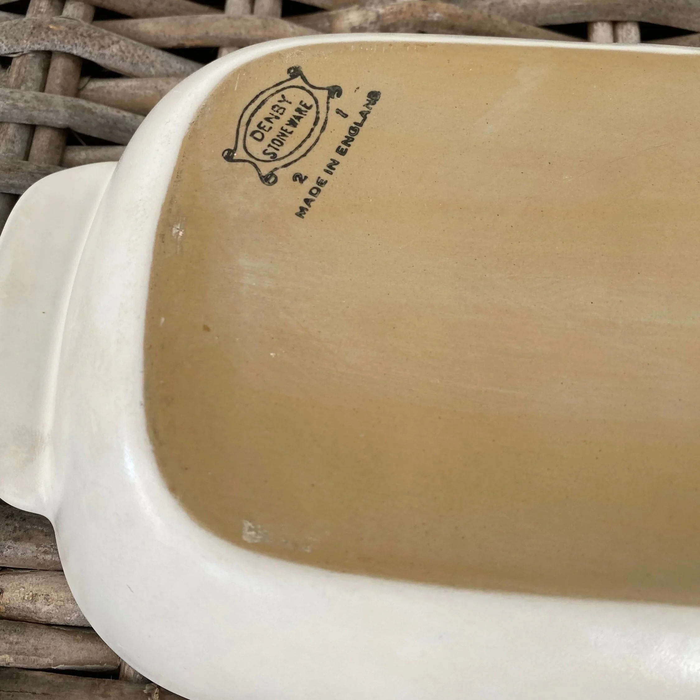 Close-up of Denby England maker’s mark