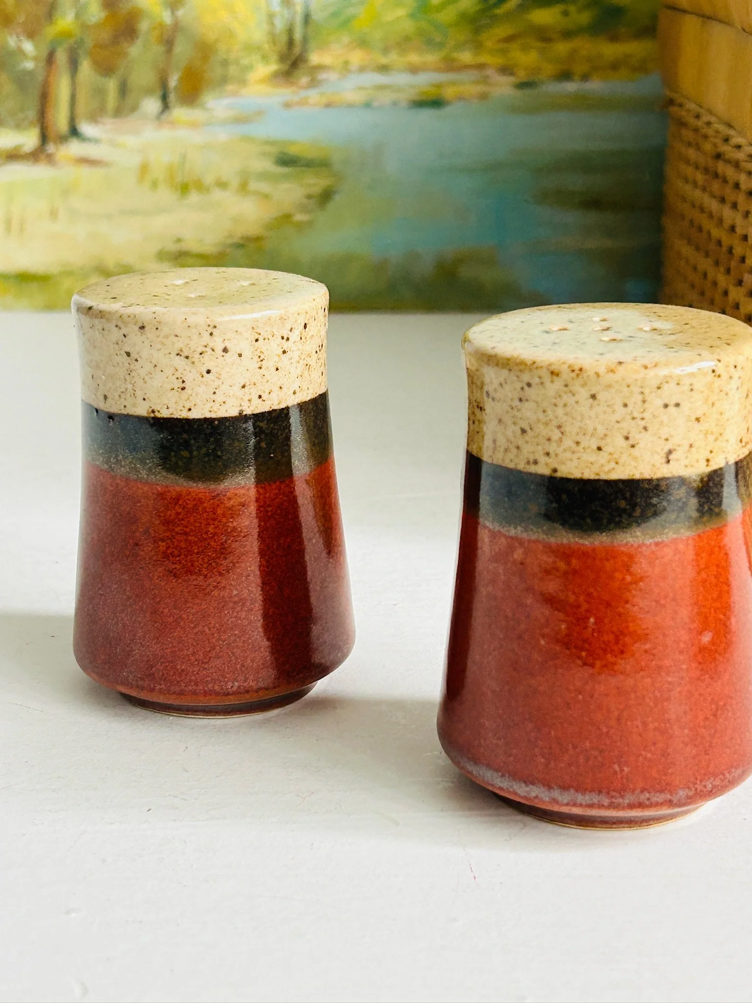 vintage-stoneware-salt-pepper-shakers-red-dark-glaze-speckled-tops-18.jpg