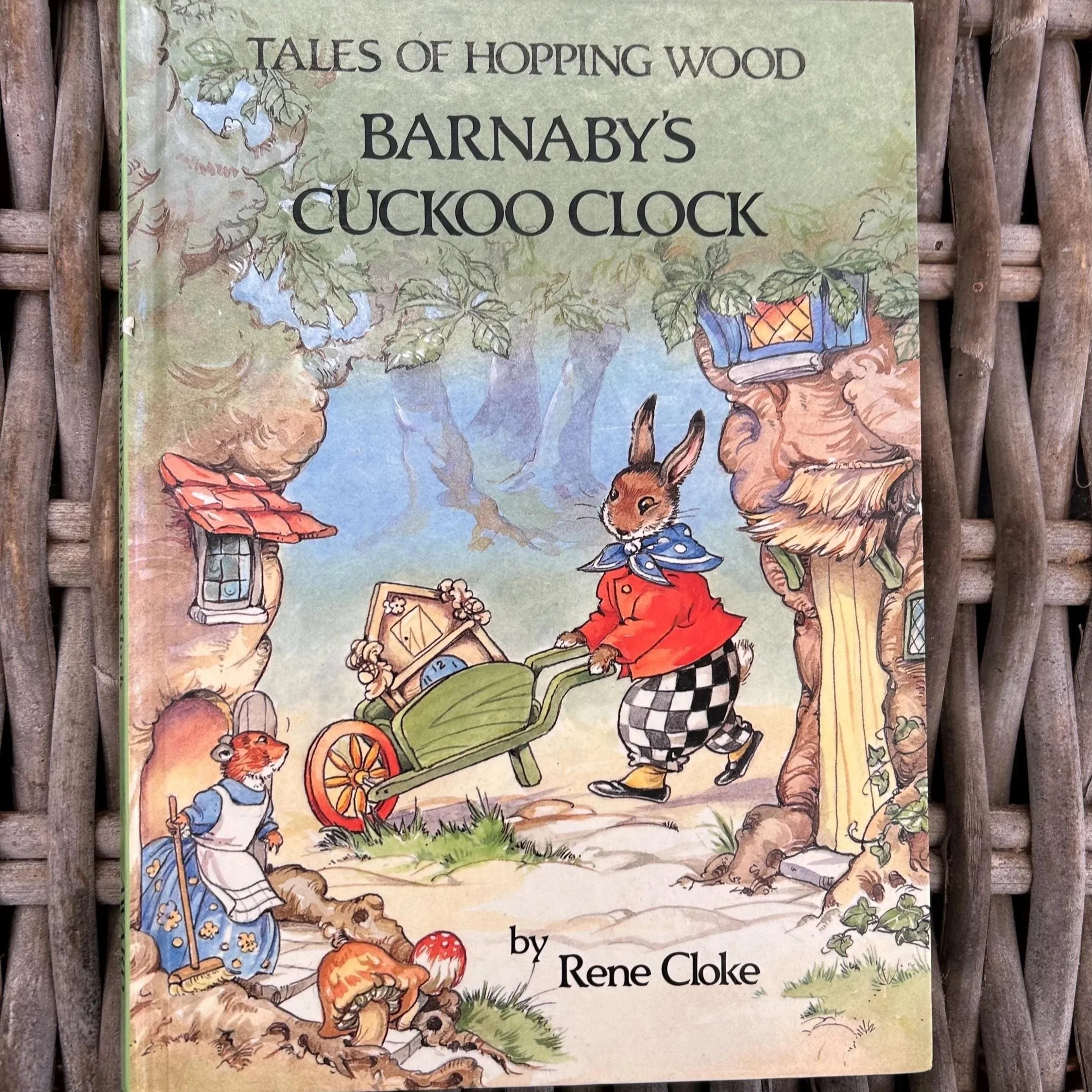 Cover of Barnaby’s Cuckoo Clock with rabbit character and forest backdrop