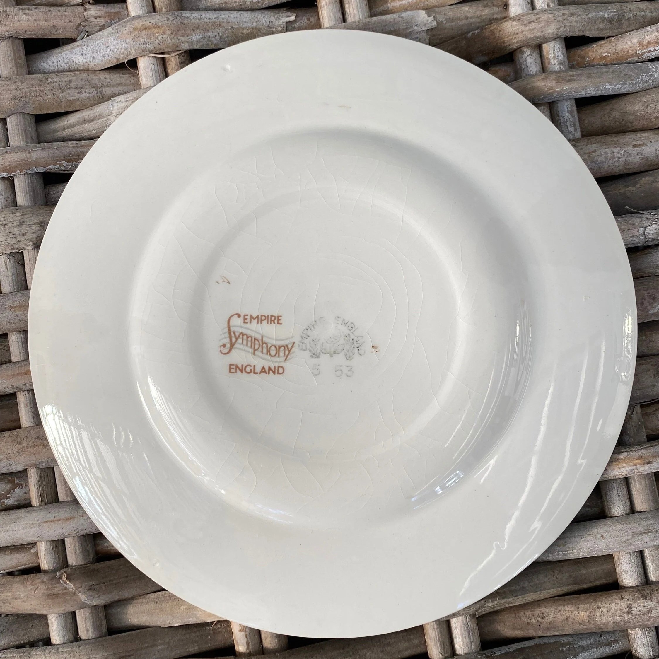 Underside showing Empire England mark and production code