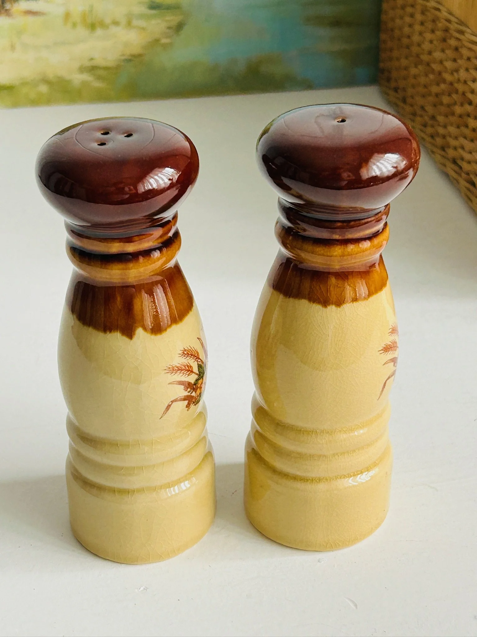 vintage-ceramic-salt-pepper-shakers-tall-brown-wheat-floral-07.jpg