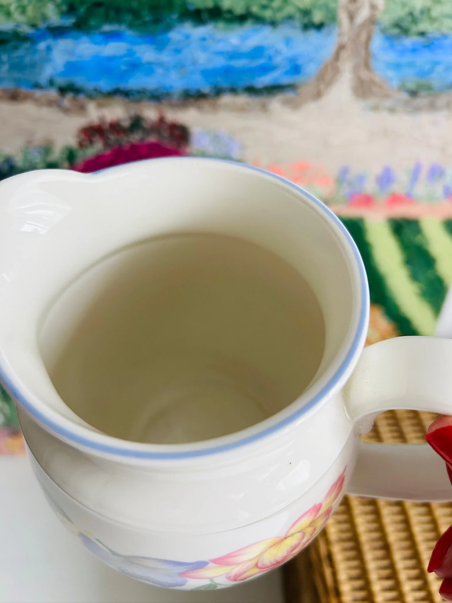 Close-up of the top opening and interior of the Royal Doulton creamer