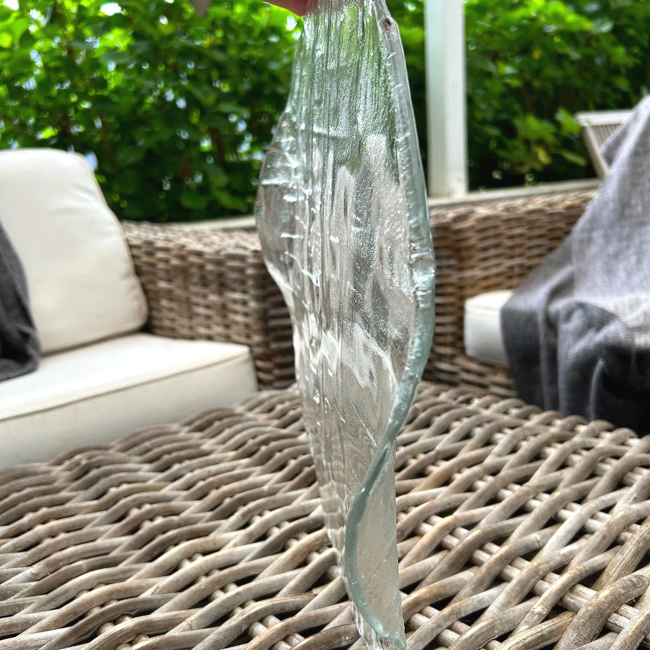 Vertical angle showing platter’s thickness and glass clarity