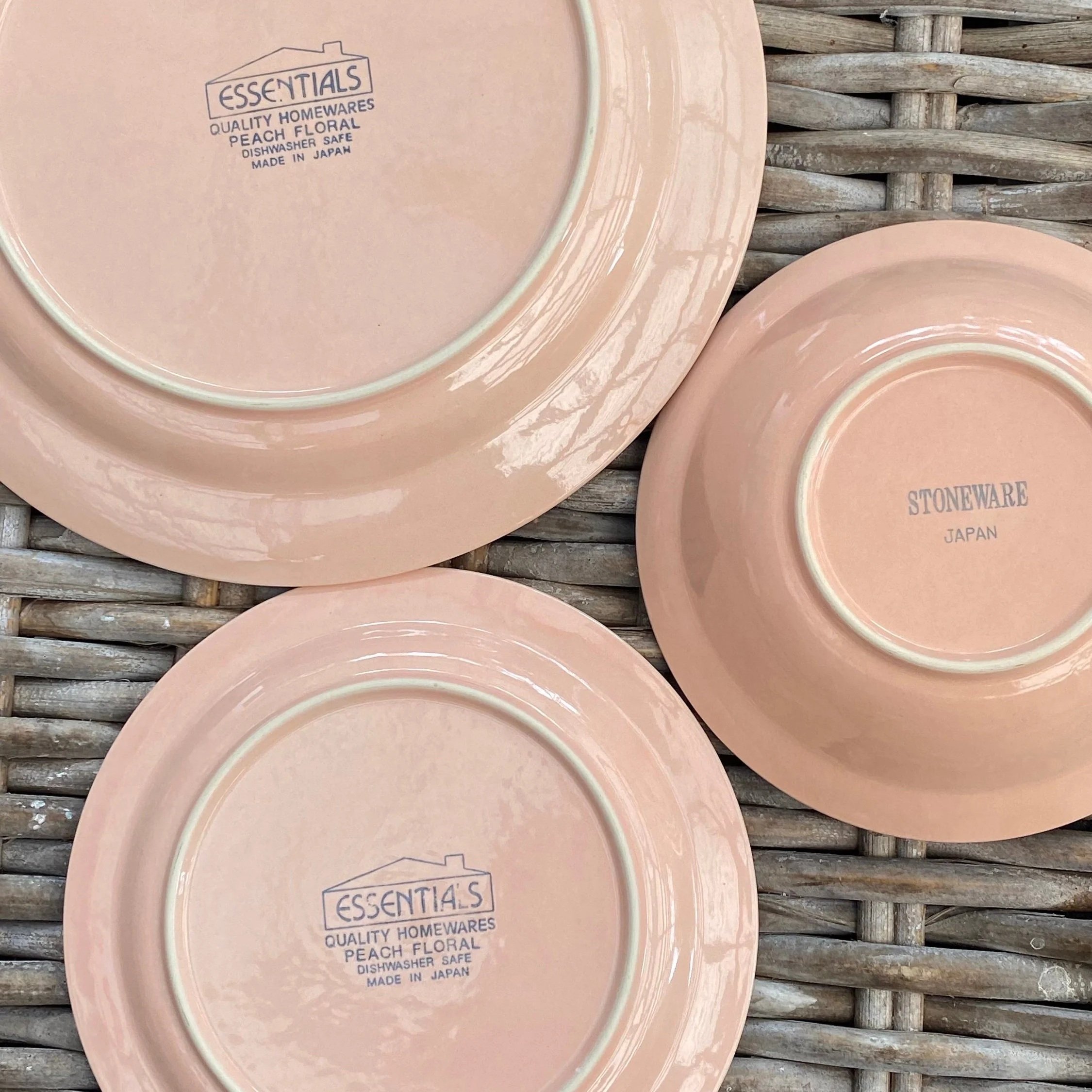 Base of plate showing “Essentials – Japan” maker’s mark