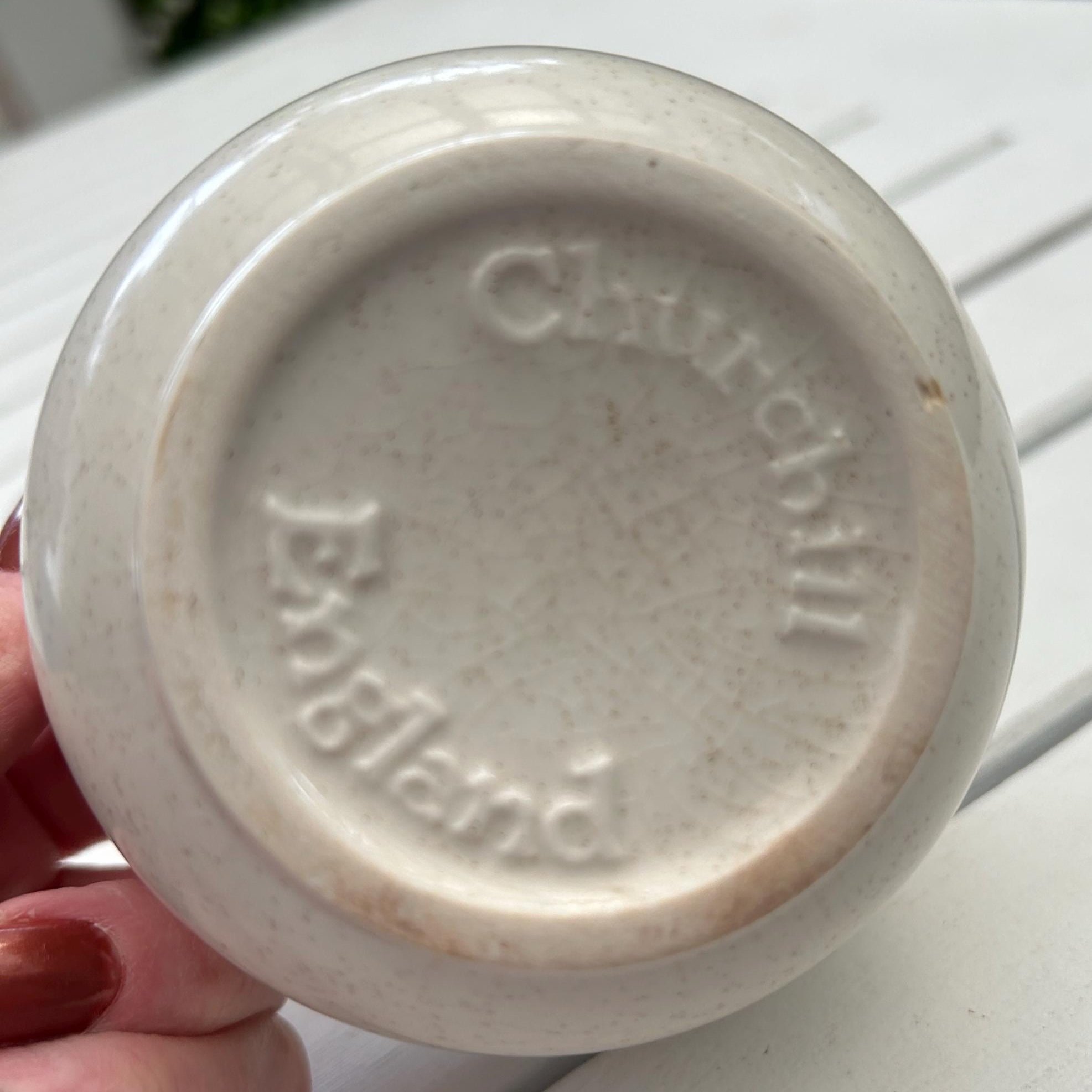 Churchill England backstamp on base of vintage ceramic bowl