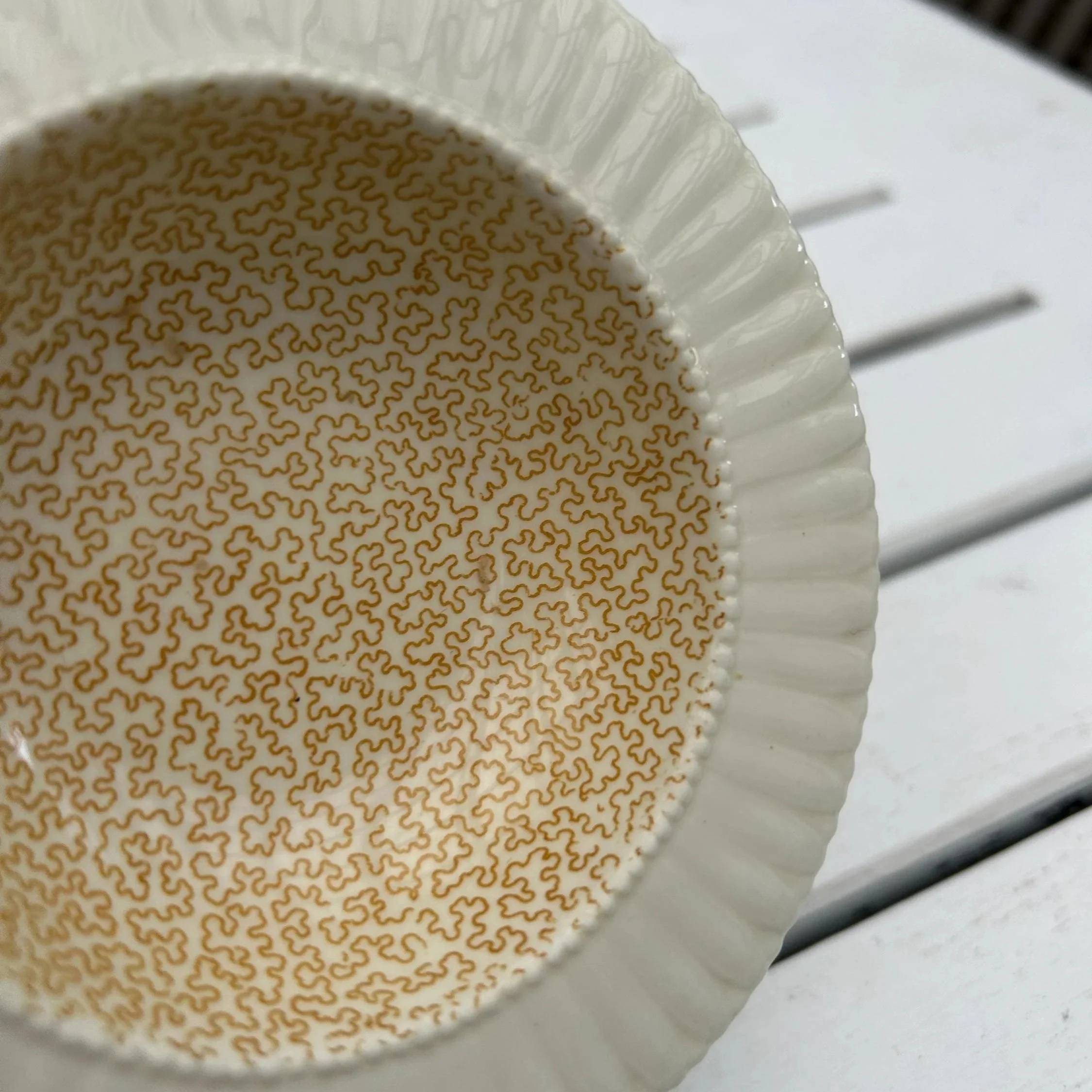 Top-down view highlighting the golden maze pattern