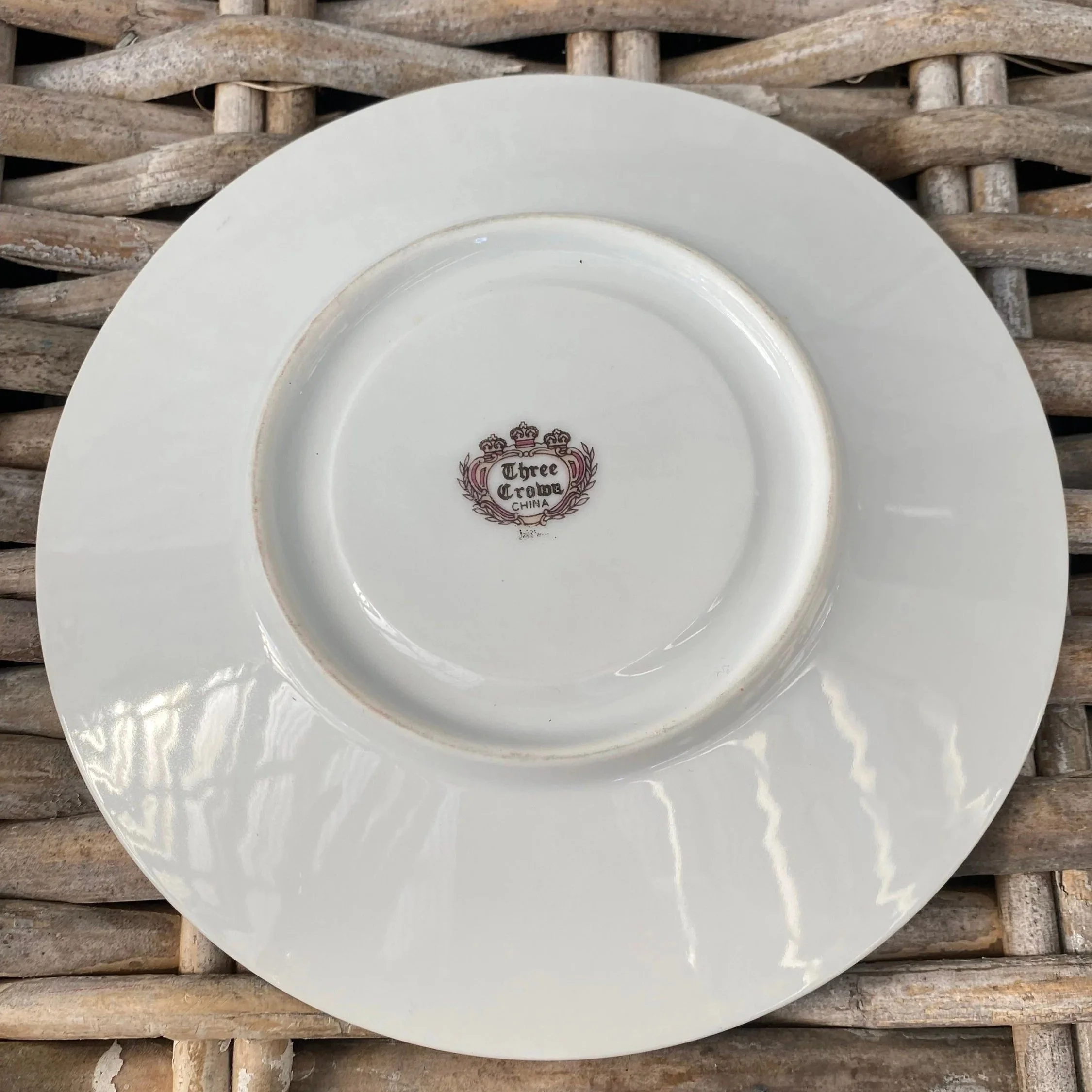 Saucer with maker’s mark "Three Crown China Japan"
