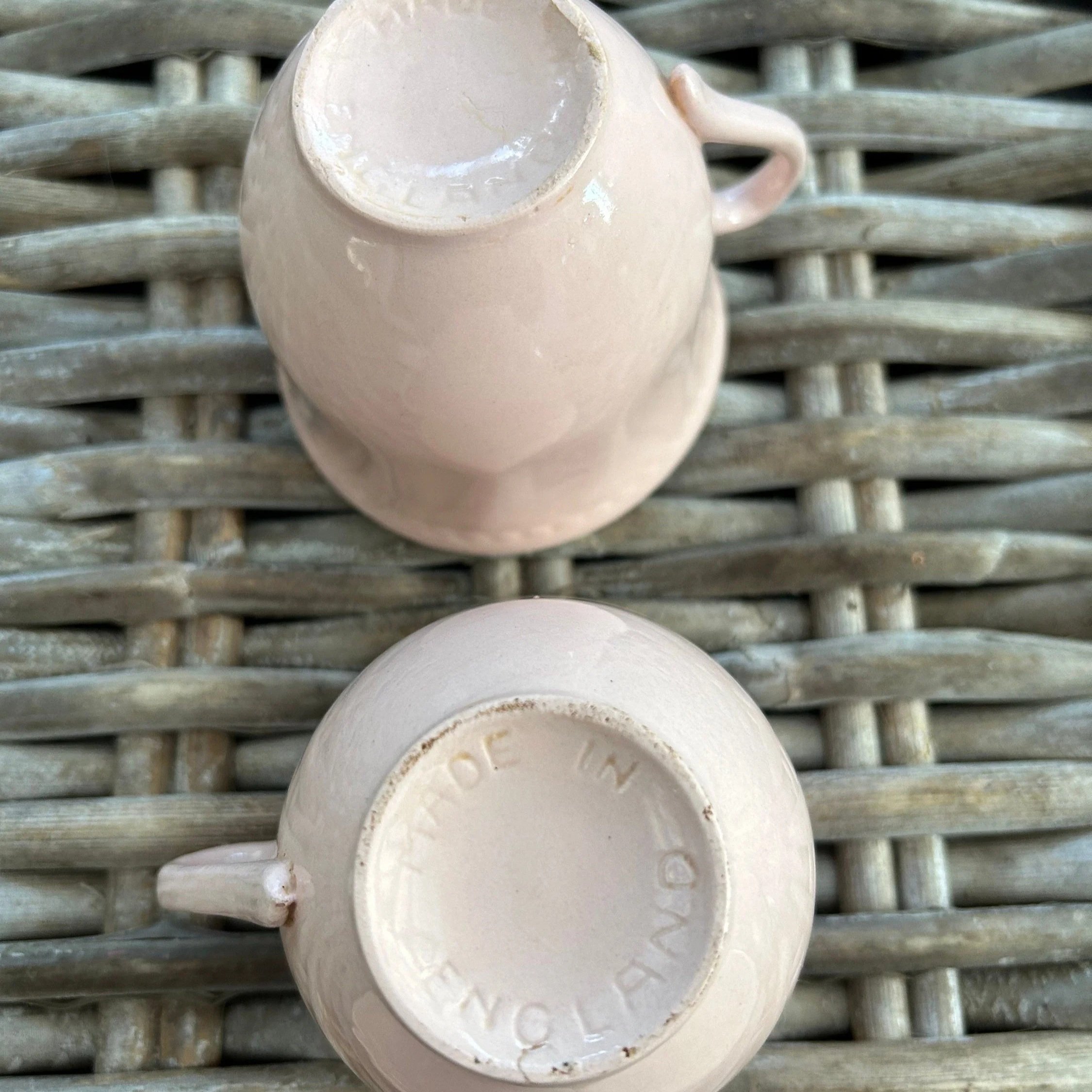 Underside view of cup showing “Made in England” marking