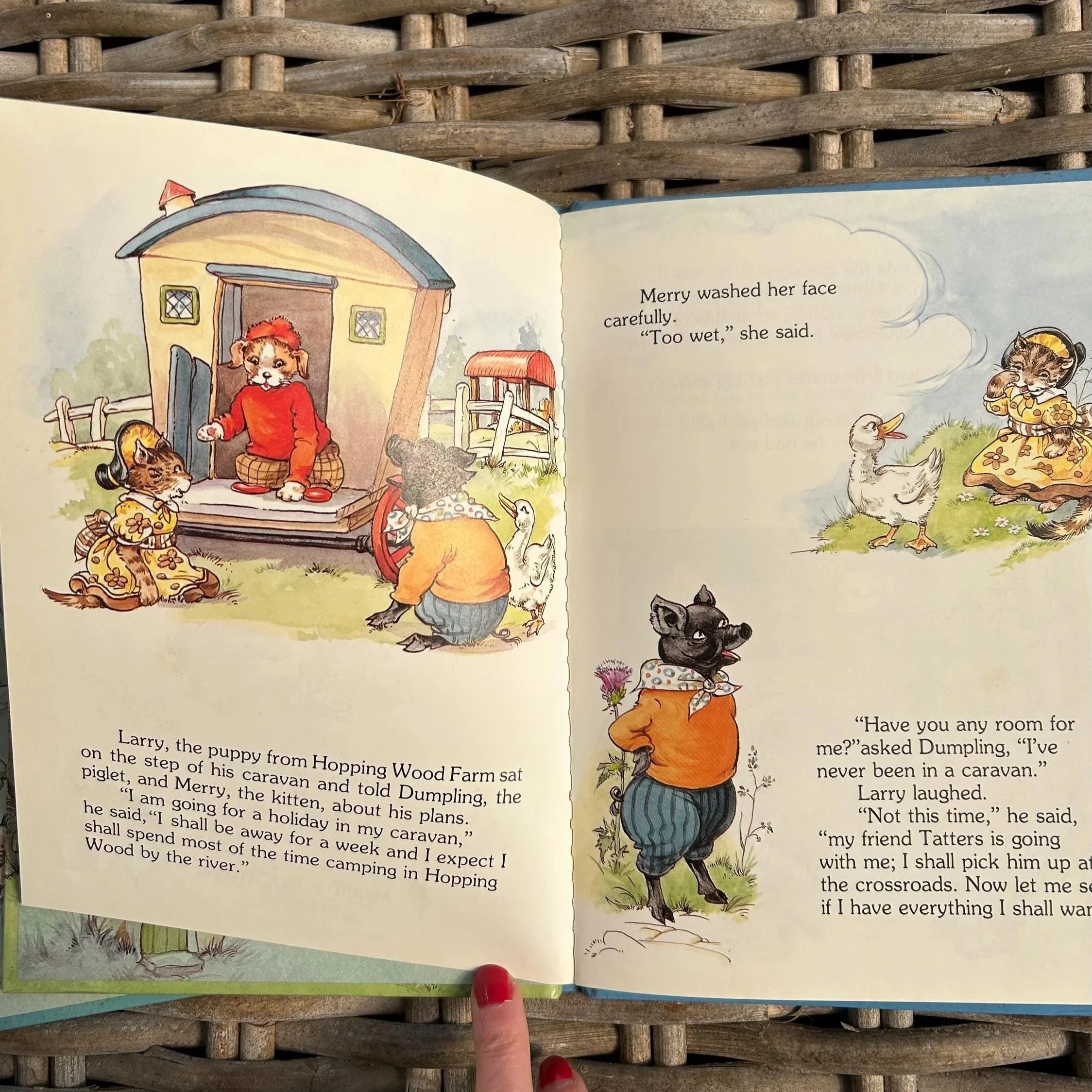 Interior of Larry’s Caravan showing caravan and characters