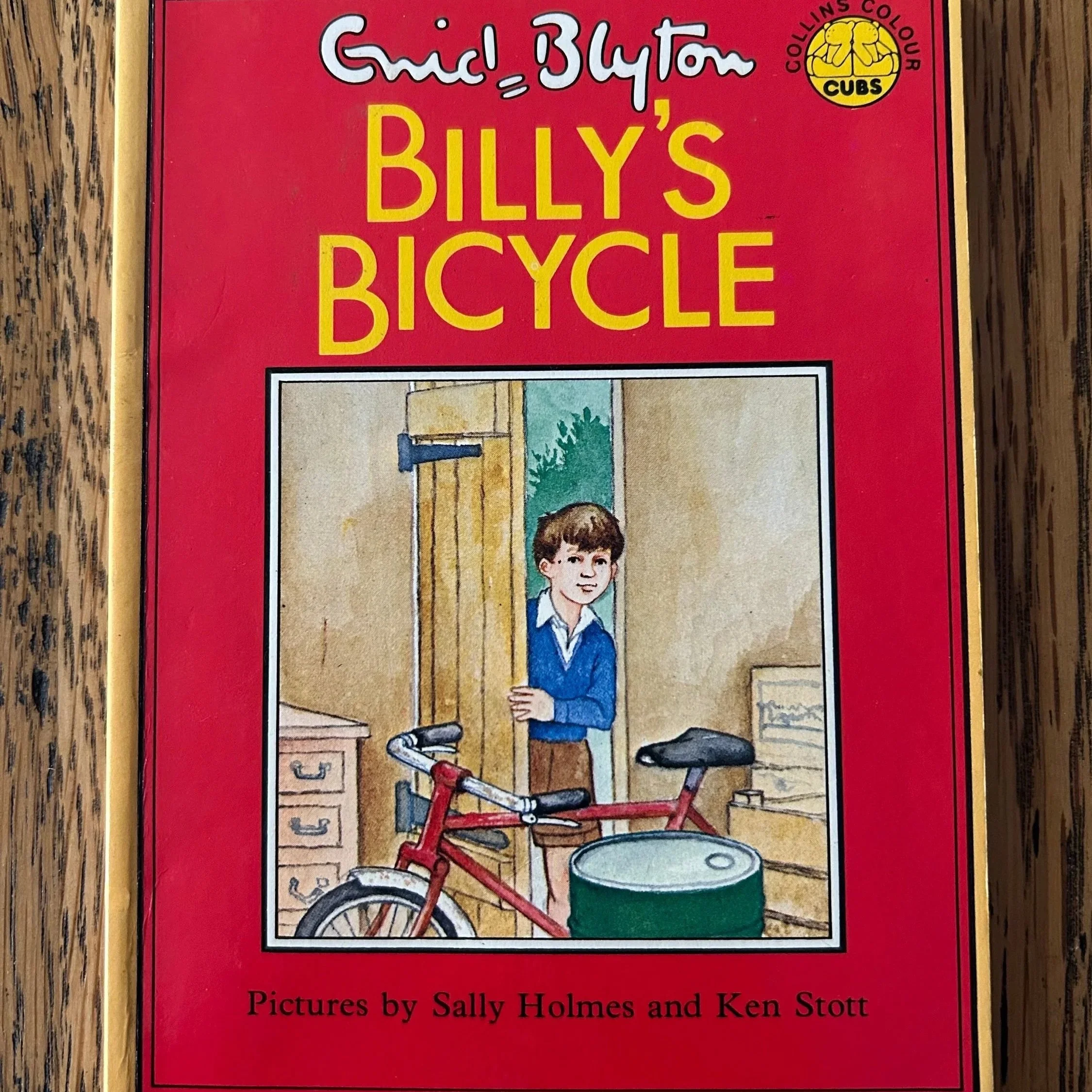 Enid Blyton – Billy’s Bicycle | 1982 Vintage Children’s Book | Illustrated by Sally Holmes & Ken Stott | Collins Colour Cubs
