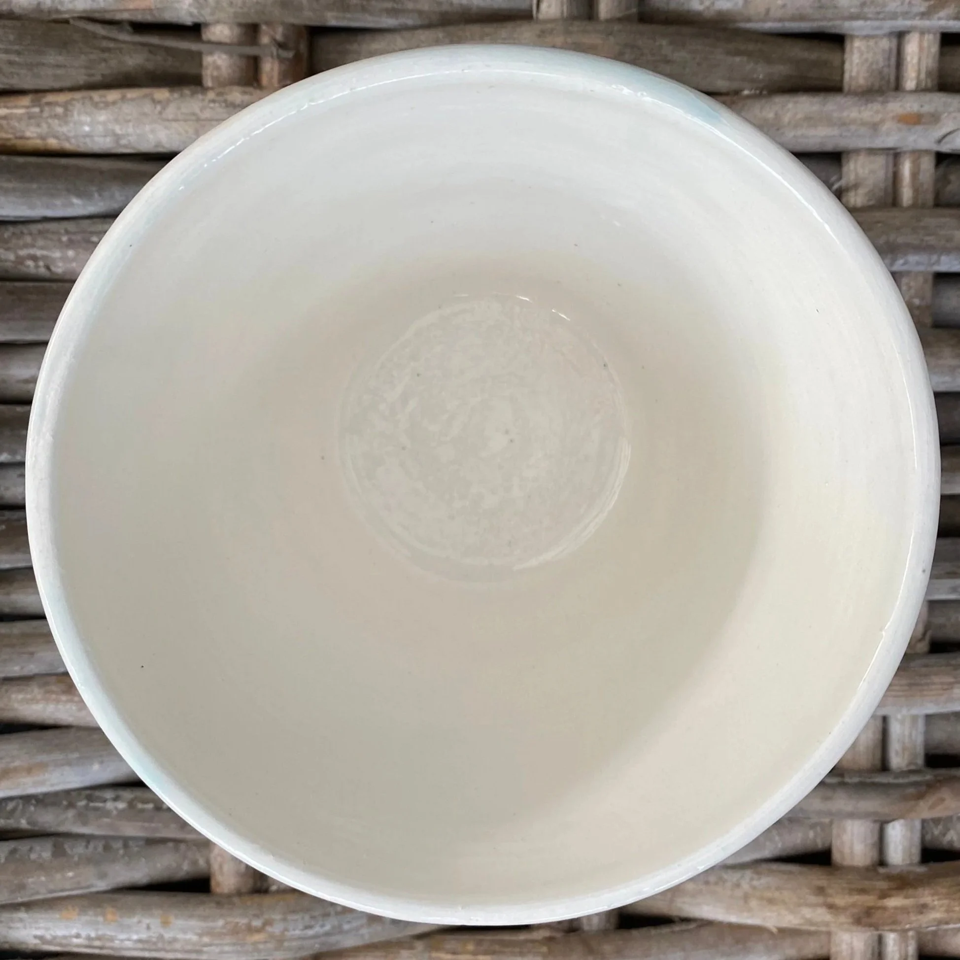 Top-down view of interior – glossy and cream-coloured