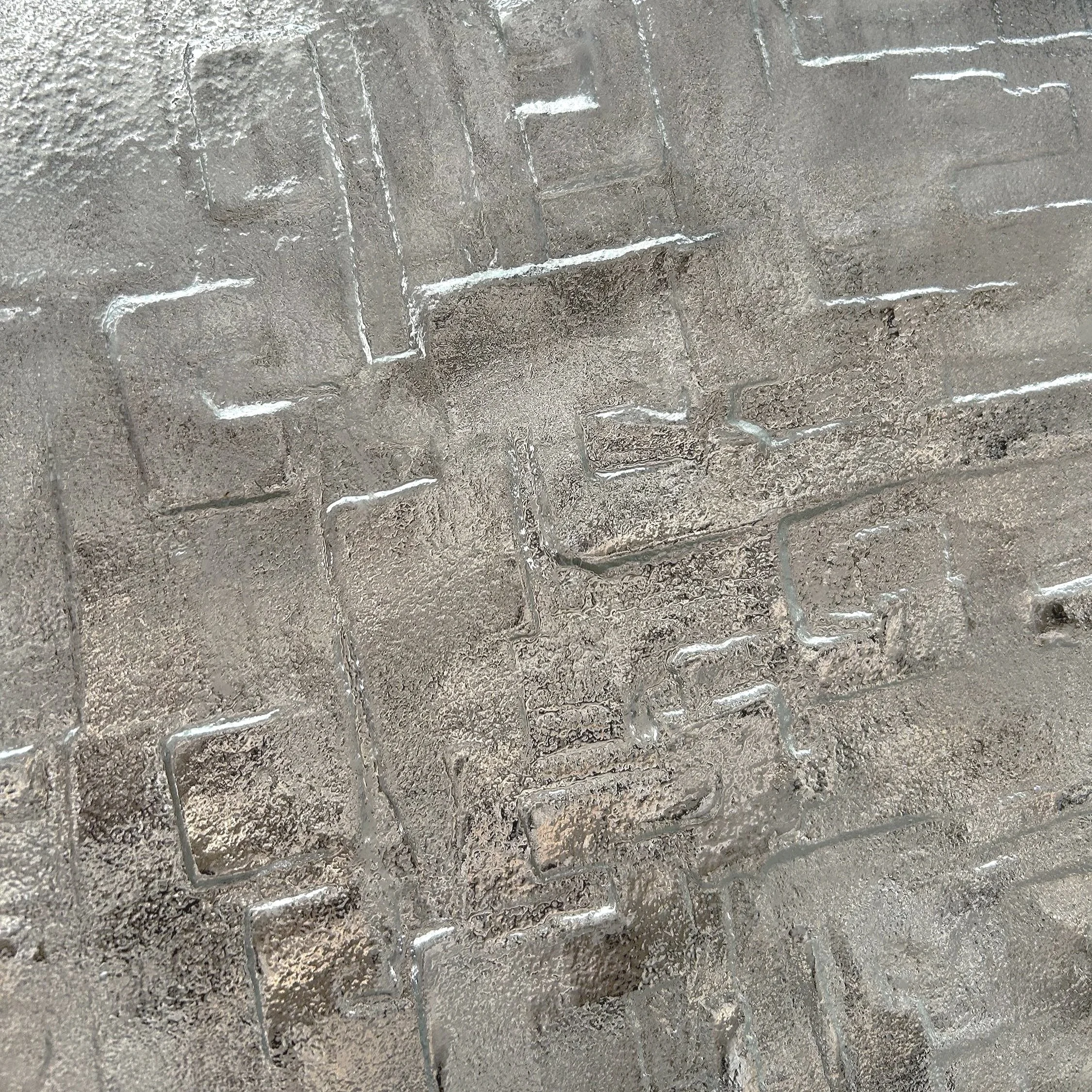 Close-up of surface showing architectural, icy pattern