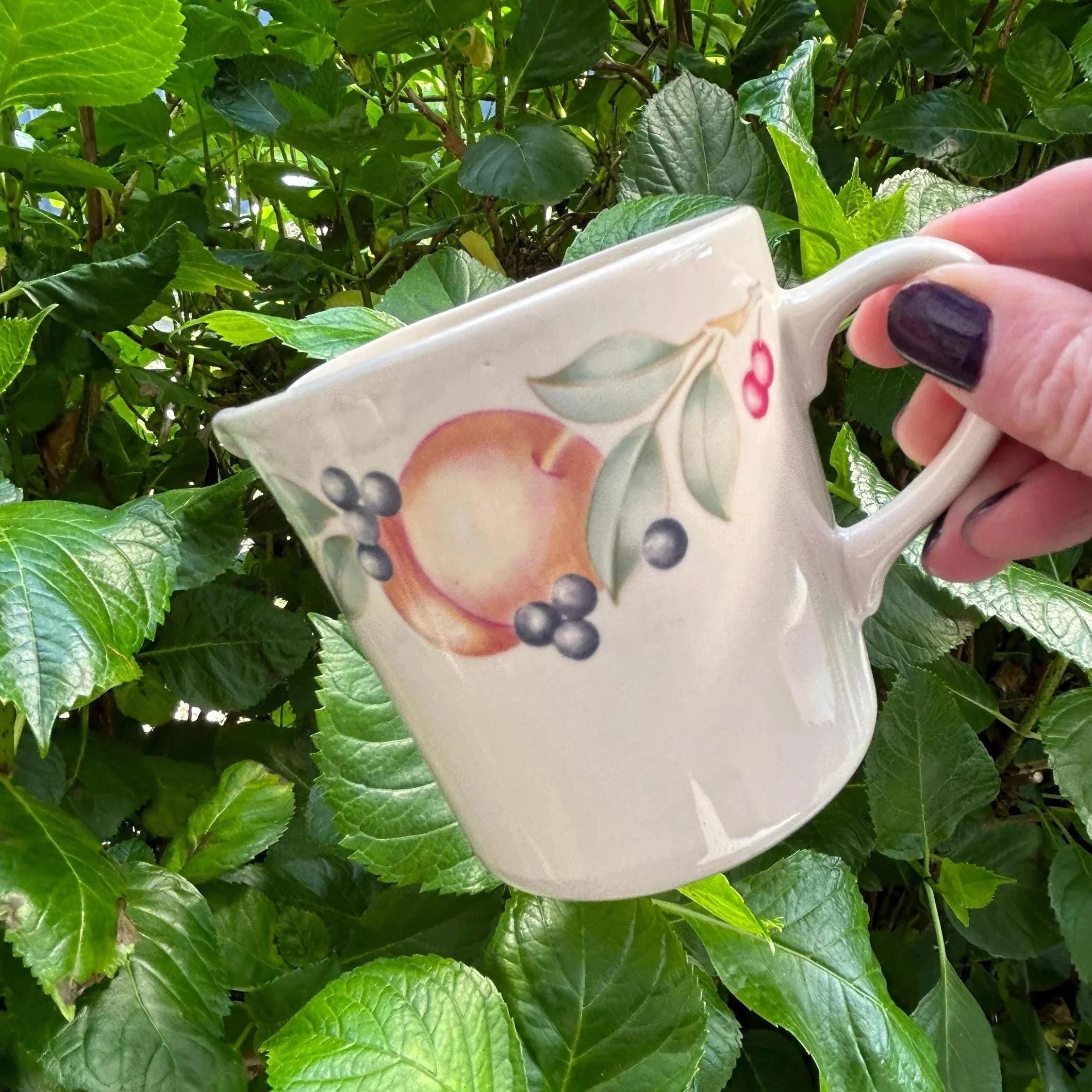 Corelle "Abundance" Creamer | Corning USA | Vintage Fruit Motif | Farmhouse Kitchenware