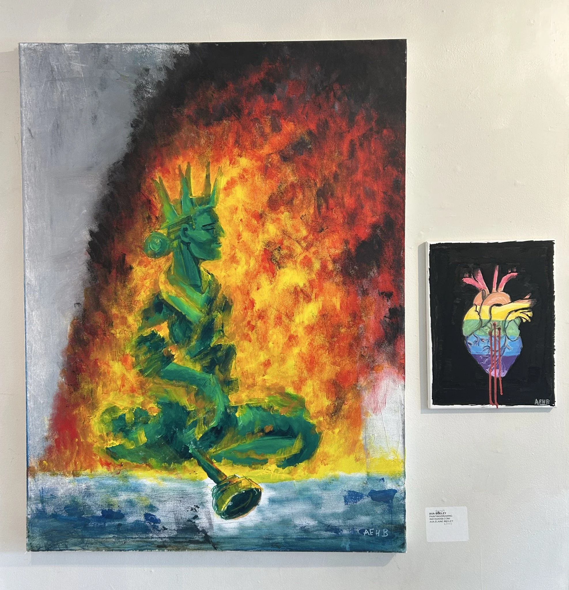 My two paintings featured in Rhizome's Queering Sound 2026: "The Moment" and "For Renee."