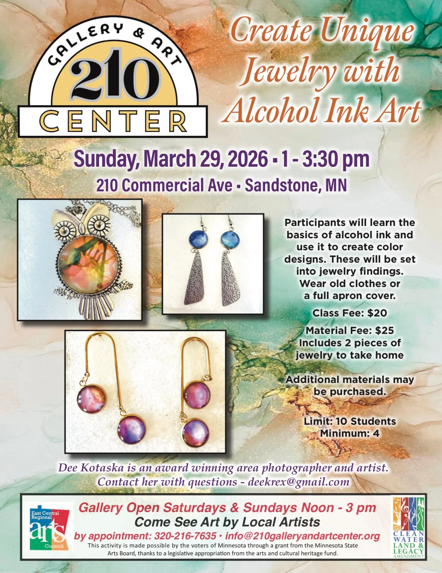 Jewelry making - alcohol ink art